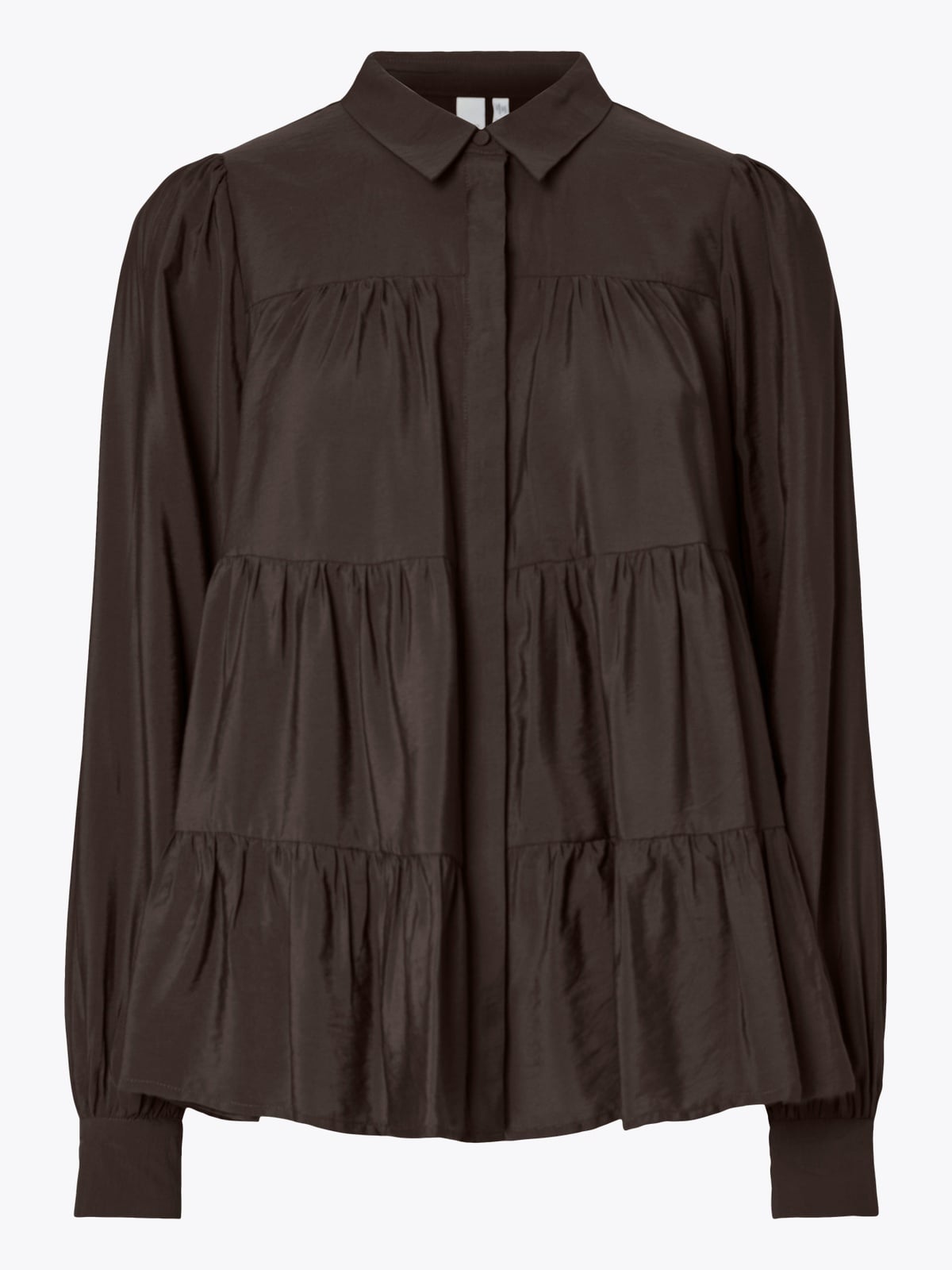 Y.A.S Pala Long Sleeve Shirt Coffee Bean