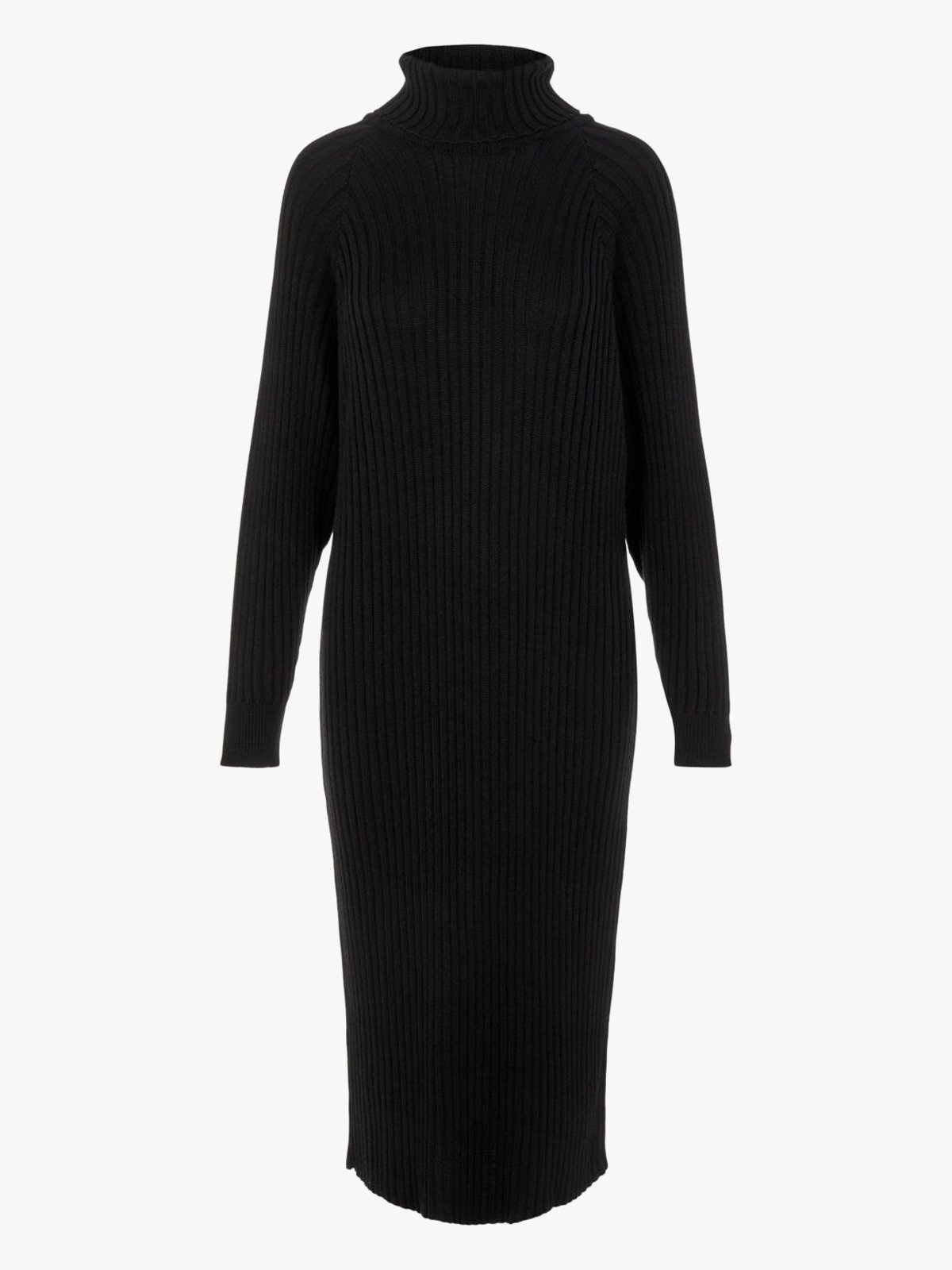 Y.A.S Mavi Knit Midi Rollneck Dress Black