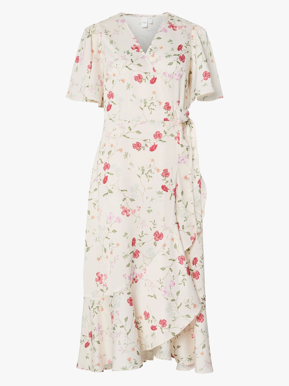 Y.A.S Thea 2/4 Midi Wrap Dress Pristine Lynn