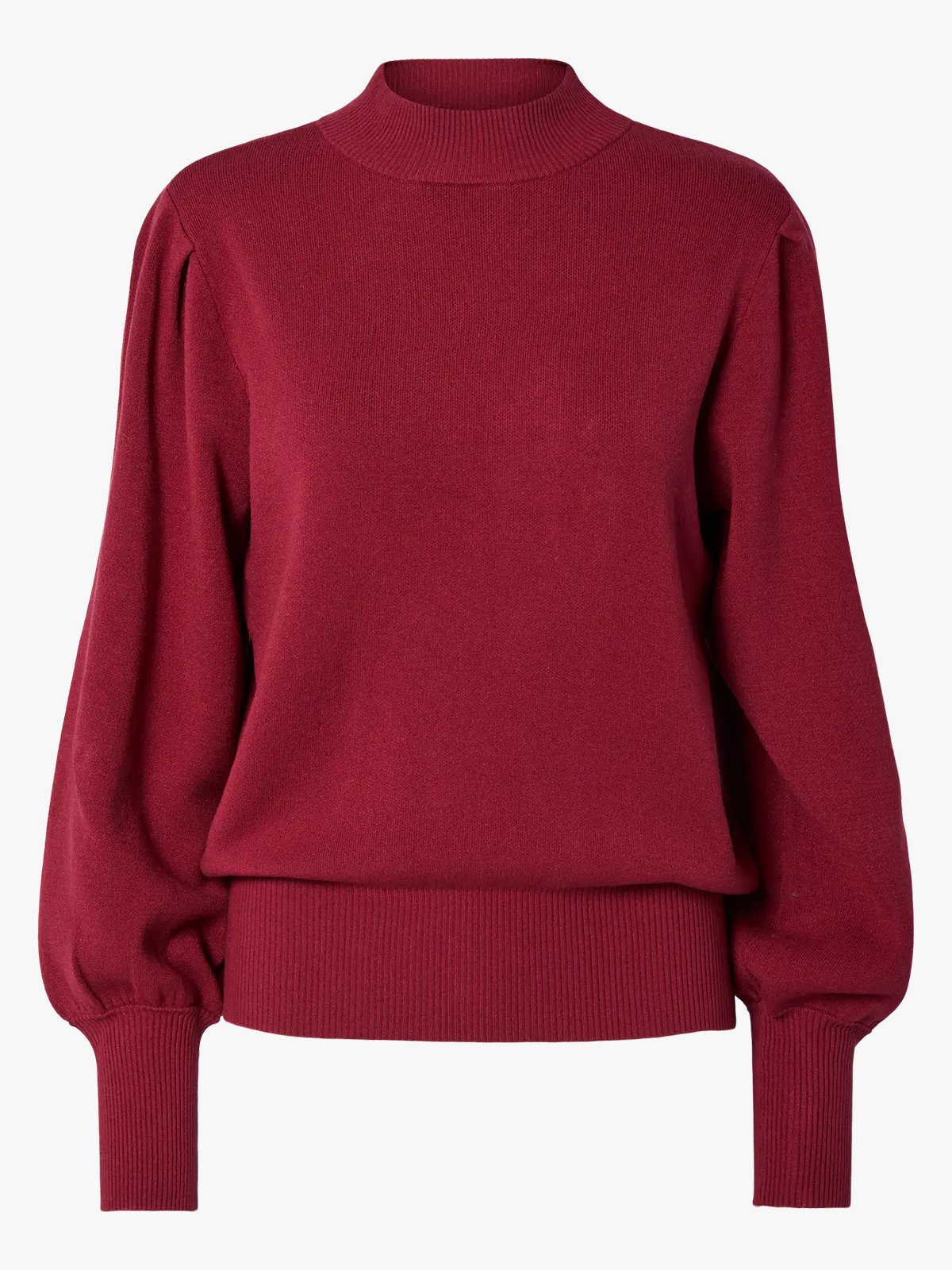 Y.A.S Fonny Long Sleeve Knit Pullover Tibetan Red