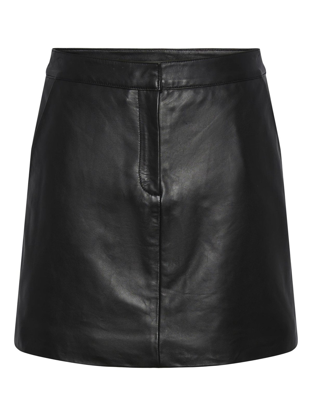 Y.A.S Lyma Leather Skirt Black