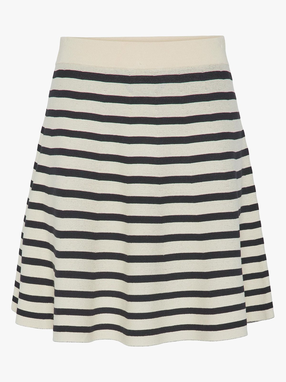 Y.A.S Fonny High Waisted Skirt Birch Black Stripes