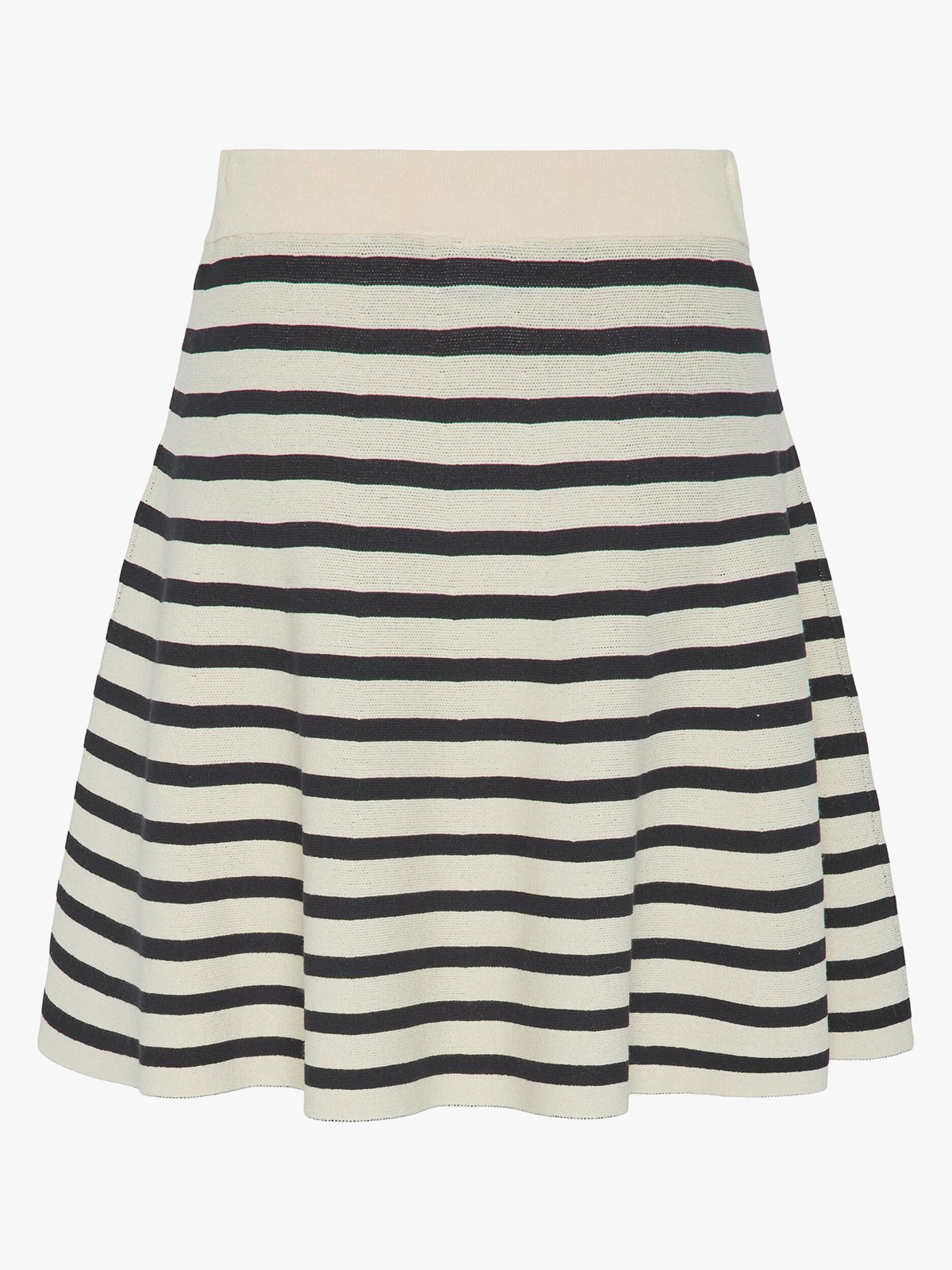 Y.A.S Fonny High Waisted Skirt Birch Black Stripes