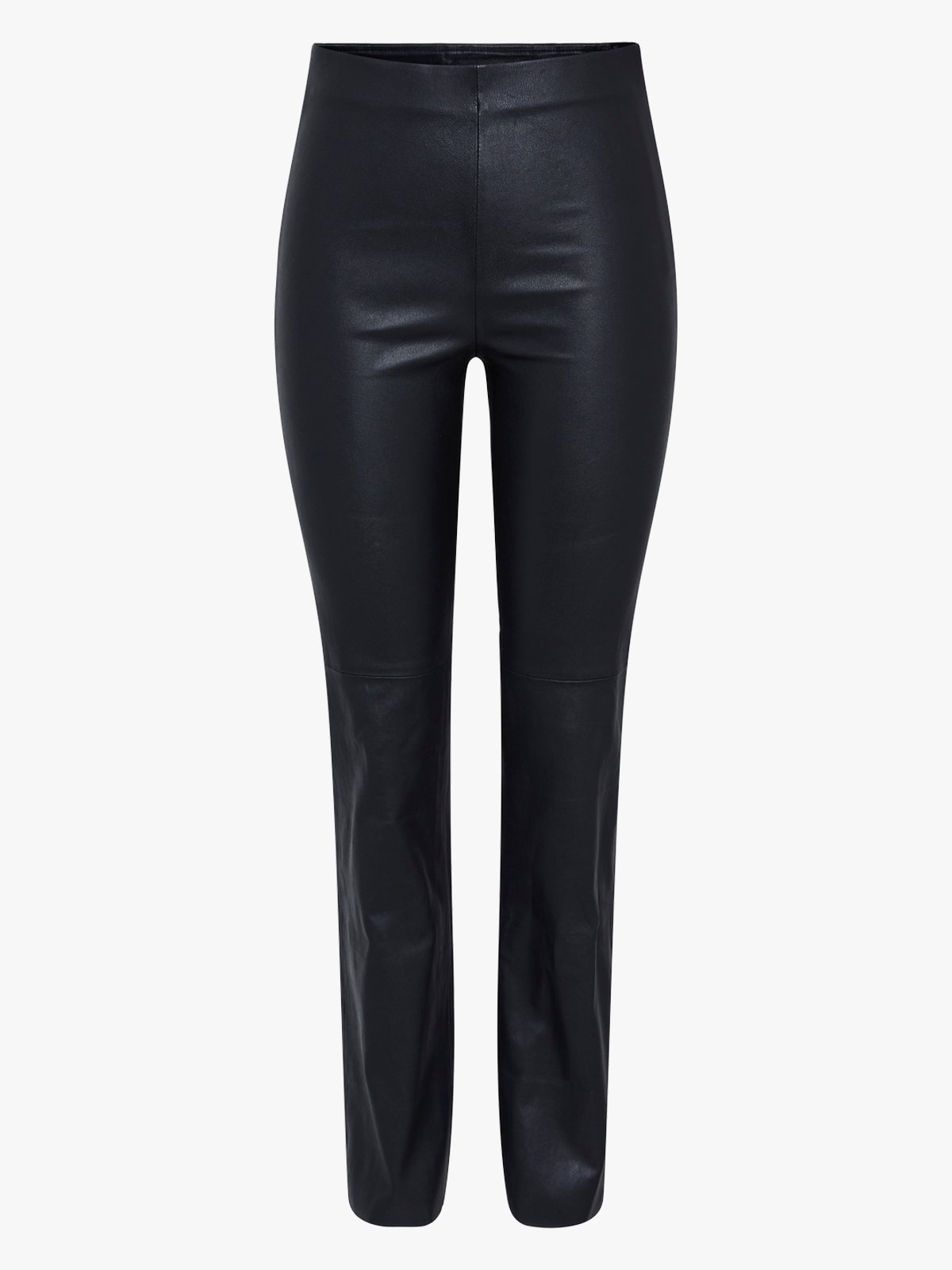 Y.A.S Zellu Bootcut Leather Pants Black