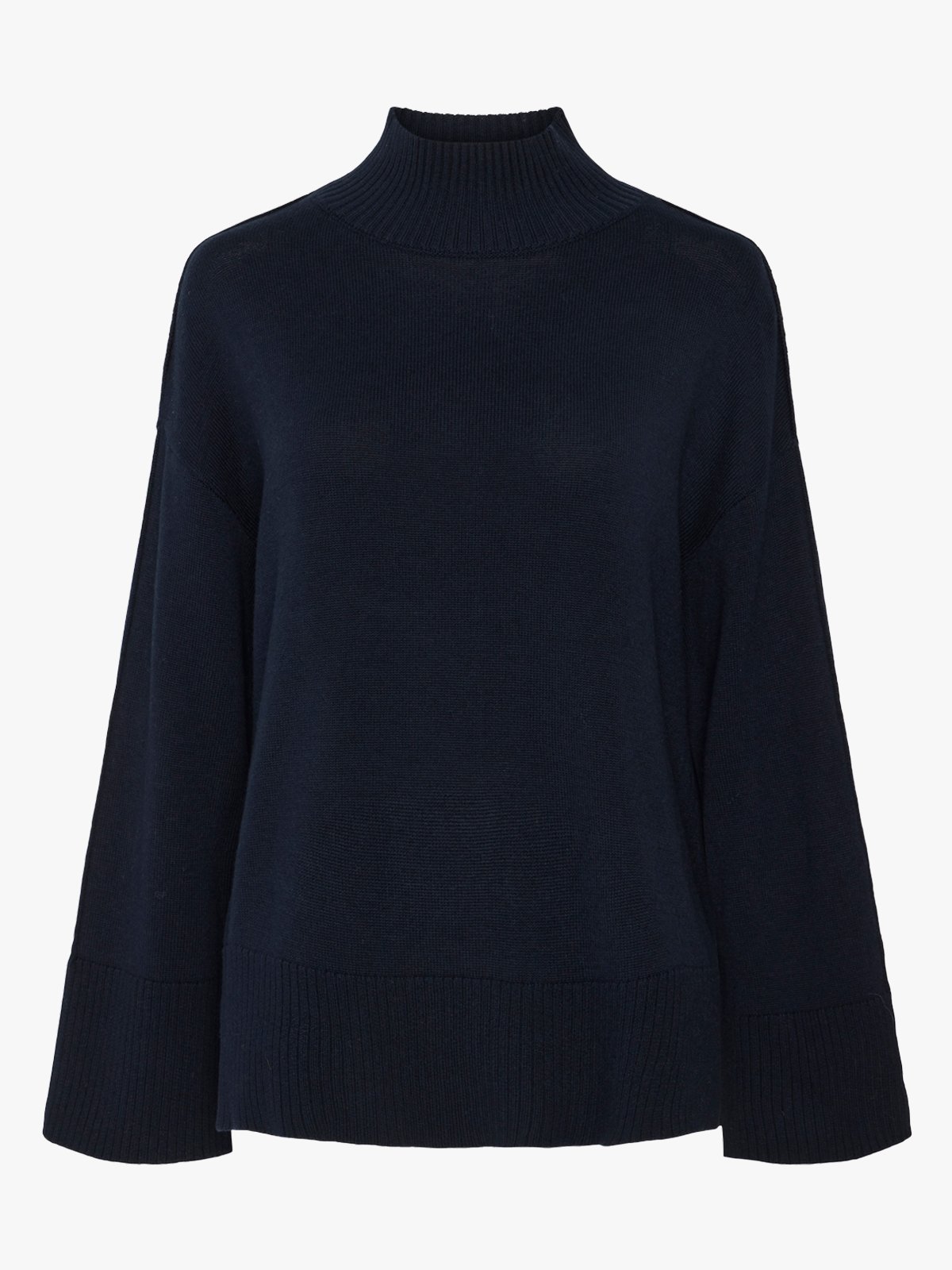 Y.A.S Babette Long Sleeve Knit Pullover Navy Blazer
