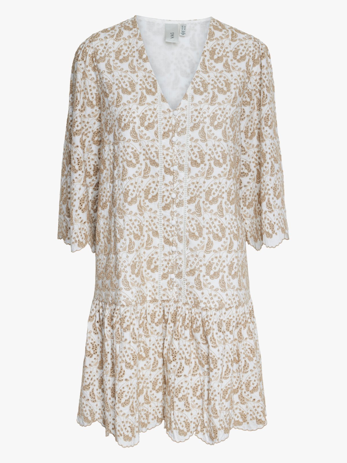 Y.A.S Aprilla 3/4 Dress Star White