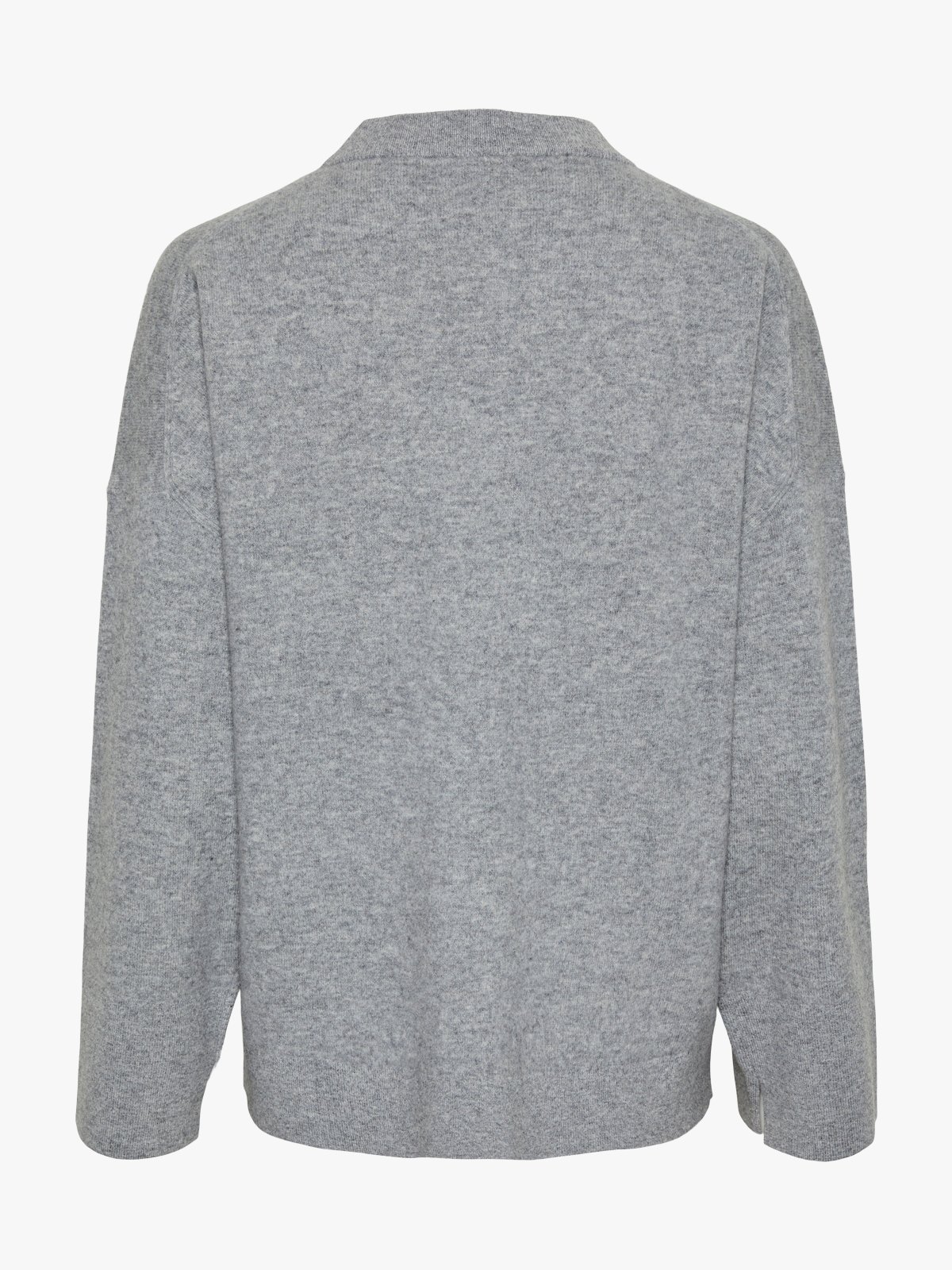 Y.A.S Emilie O-Neck Knit Pullover Light Grey Melange