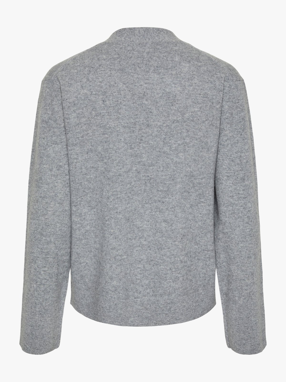 Y.A.S Emilie Long Sleeve Cardigan Knit Light Grey Melange