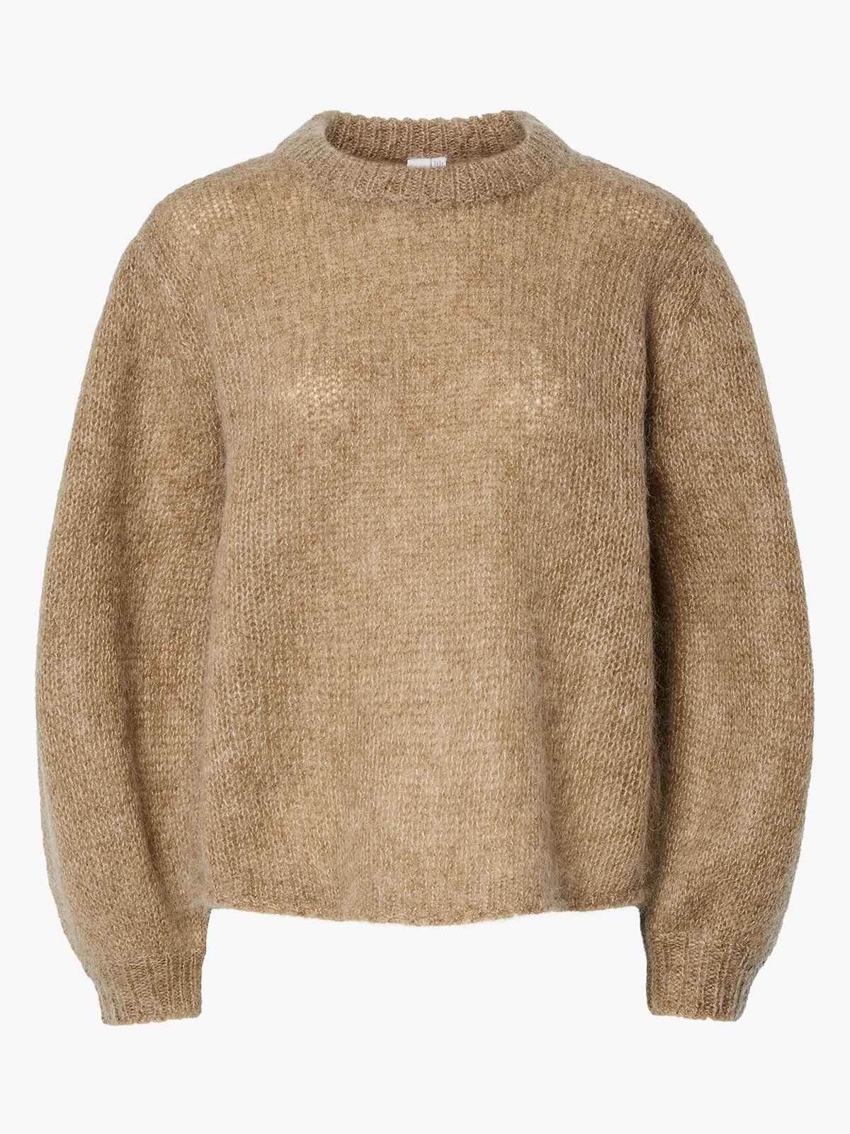 Y.A.S Lambu O-Neck Long Sleeve Knit Pullover Sepia Tint