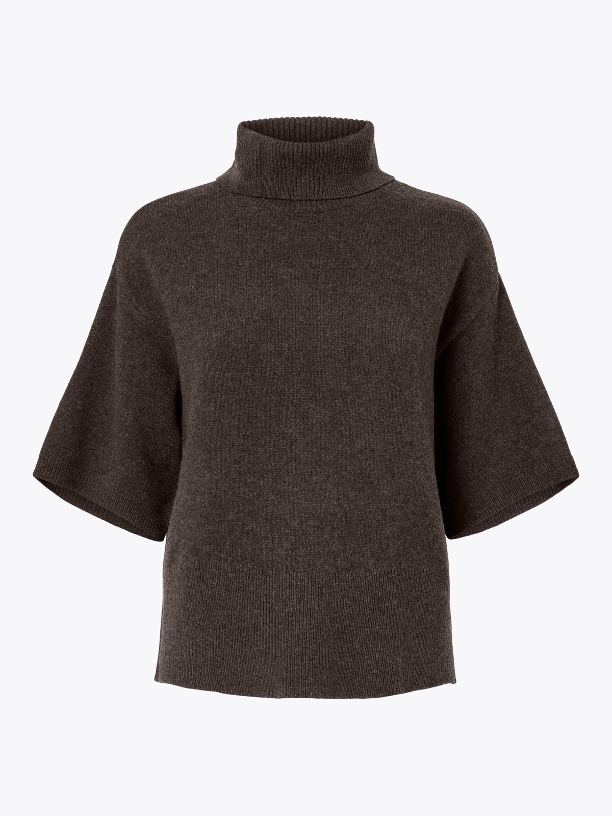 Y.A.S Emila 2/4 Roll Neck Knit Pullover Coffee Bean