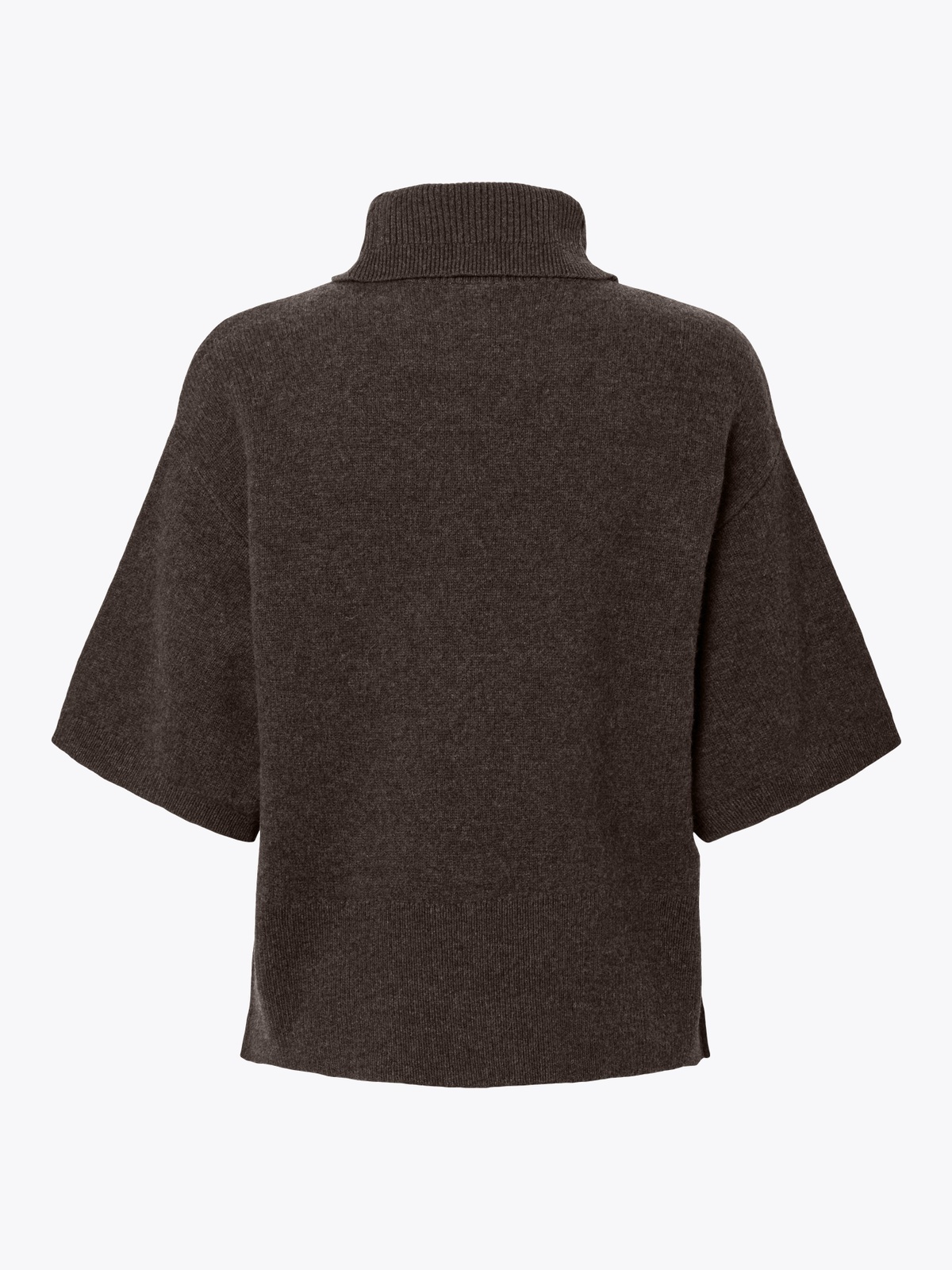 Y.A.S Emila 2/4 Roll Neck Knit Pullover Coffee Bean