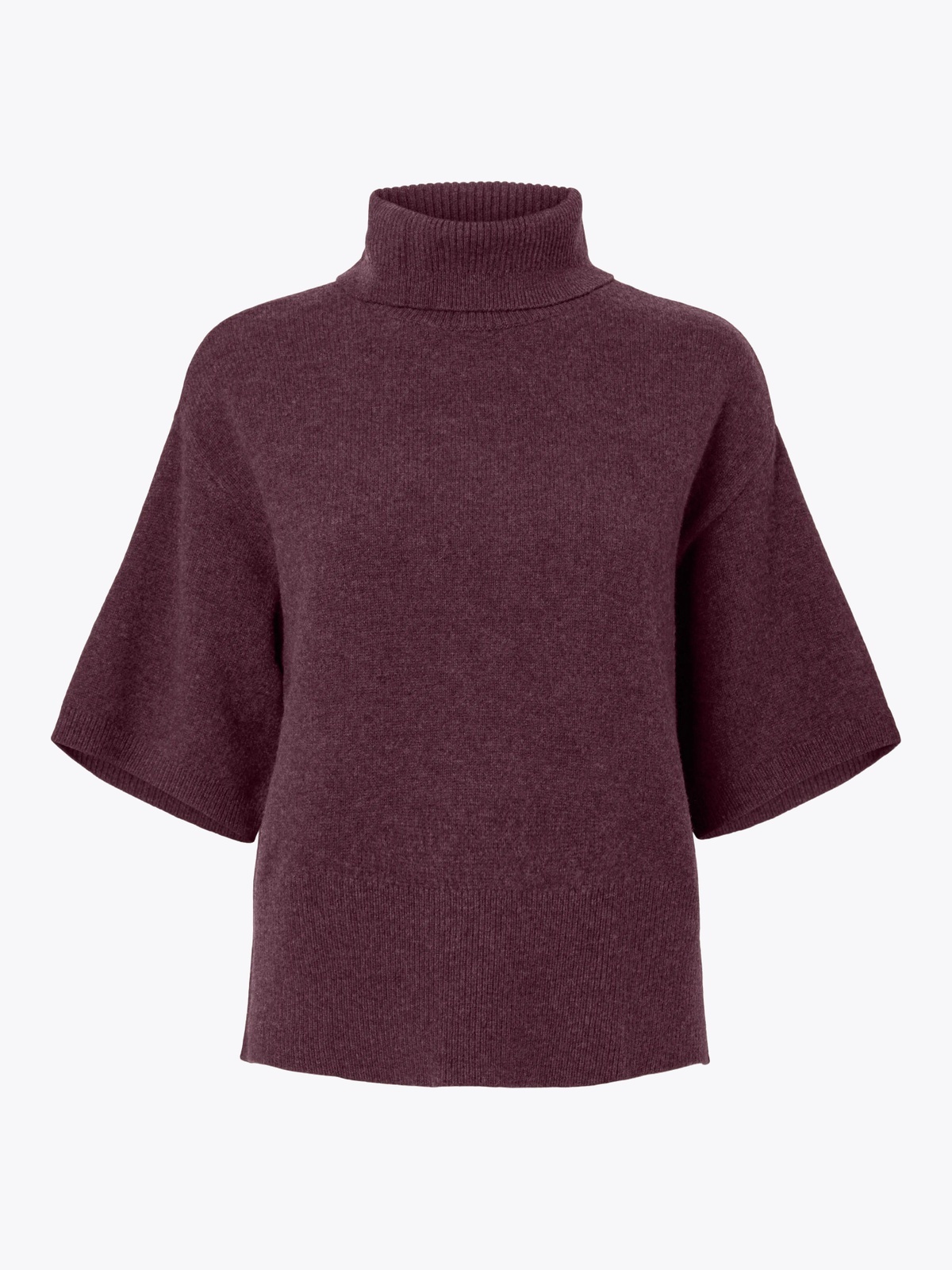 Y.A.S Emila 2/4 Roll Neck Knit Pullover Fig