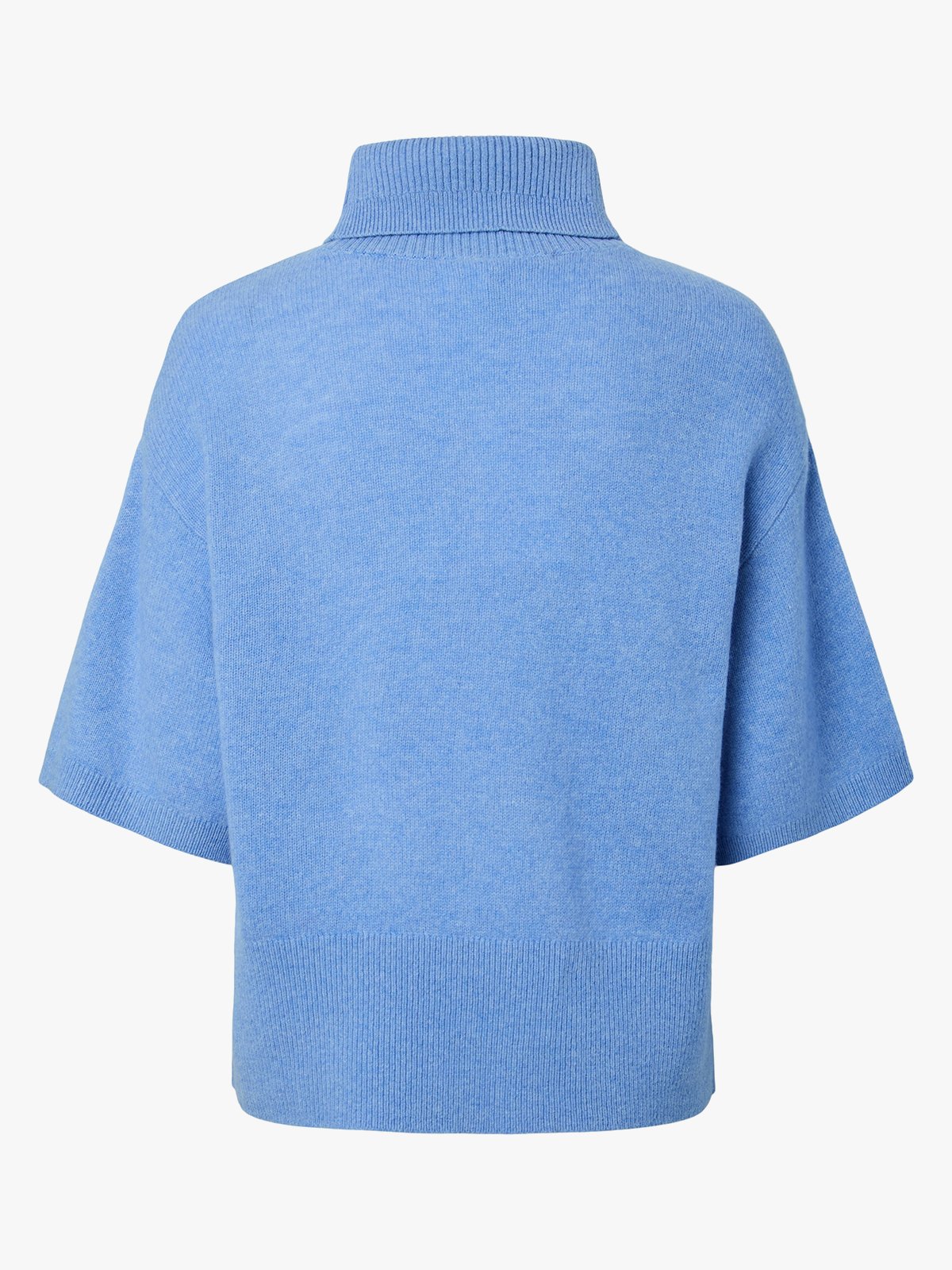 Y.A.S Emila 2/4 Roll Neck Knit Pullover Vista Blue