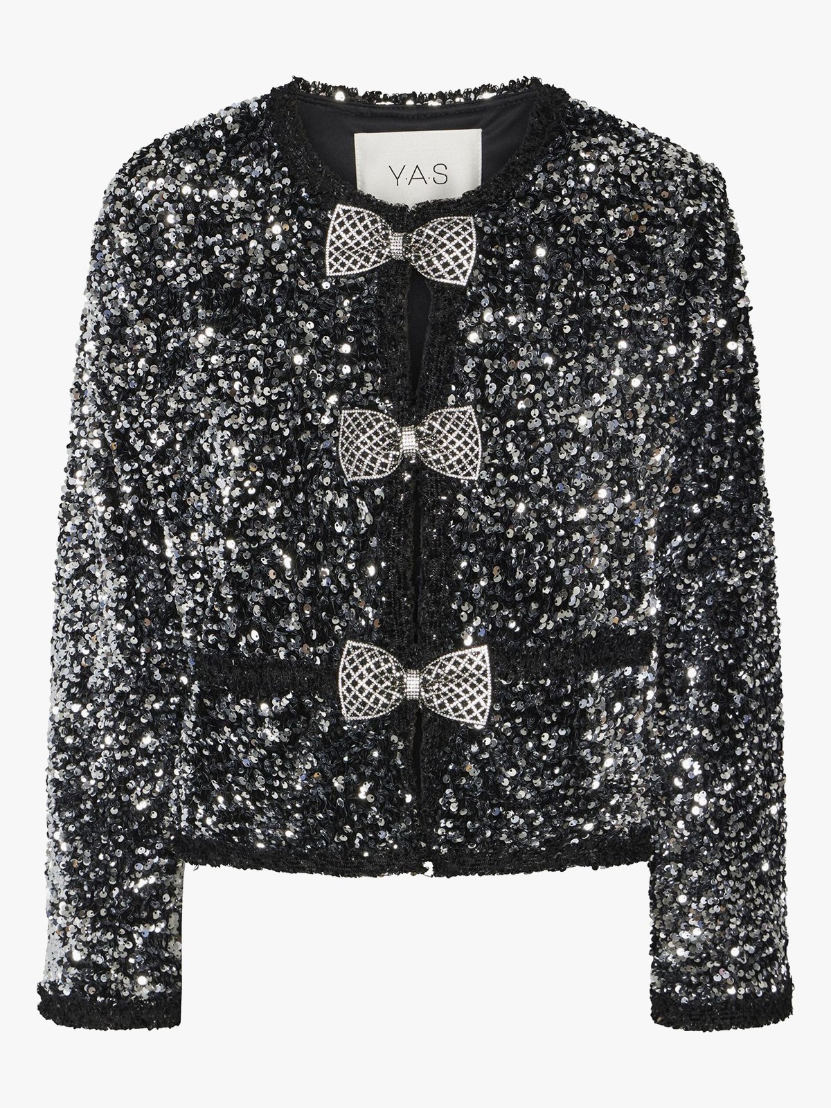 Y.A.S Bow Long Sleeve Jacket Black