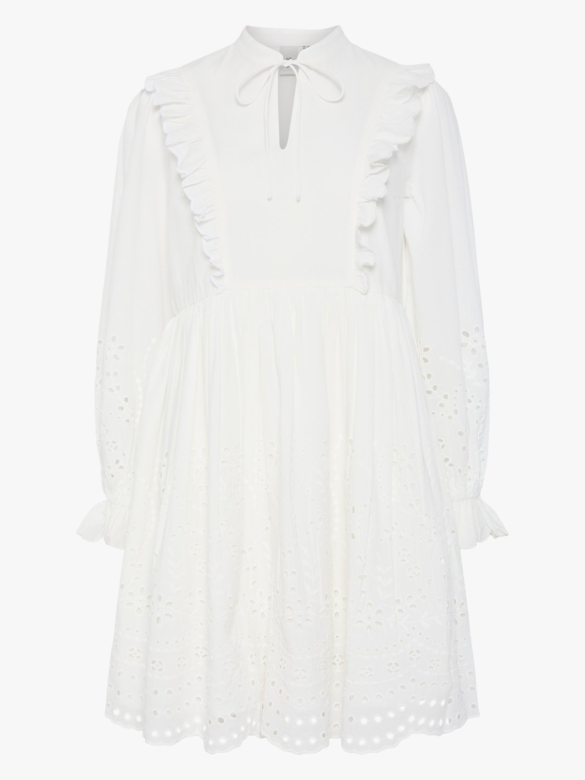 Y.A.S Luma Long Sleeve Dress Star White