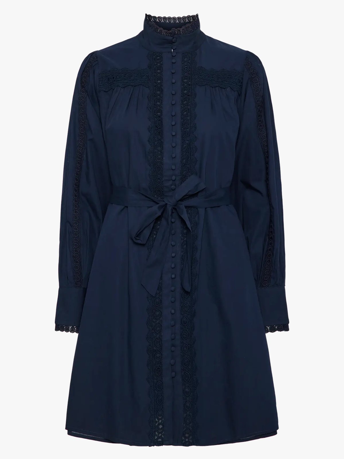 Y.A.S Pagira Long Sleeve High Neck Navy Blazer