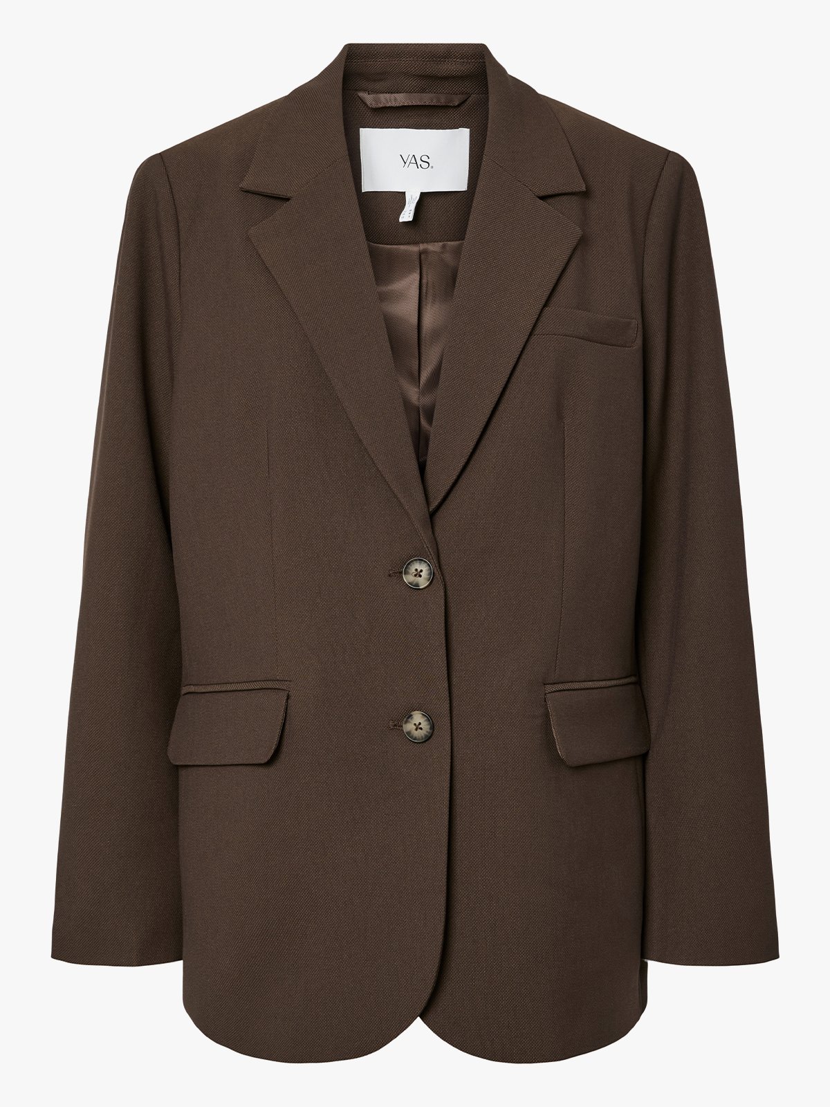 Y.A.S Reemaj Long Sleeve Blazer Chocolate Brown