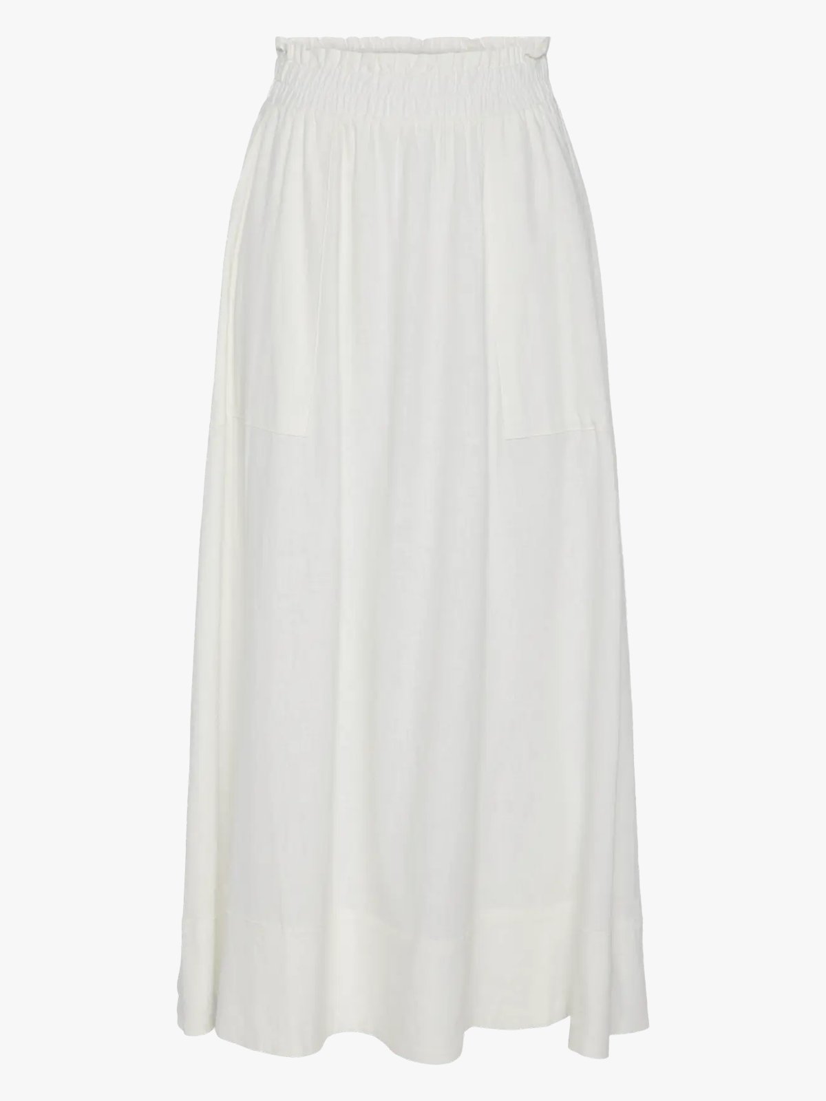 Y.A.S Flaxy High Waist Ankle Skirt Star White
