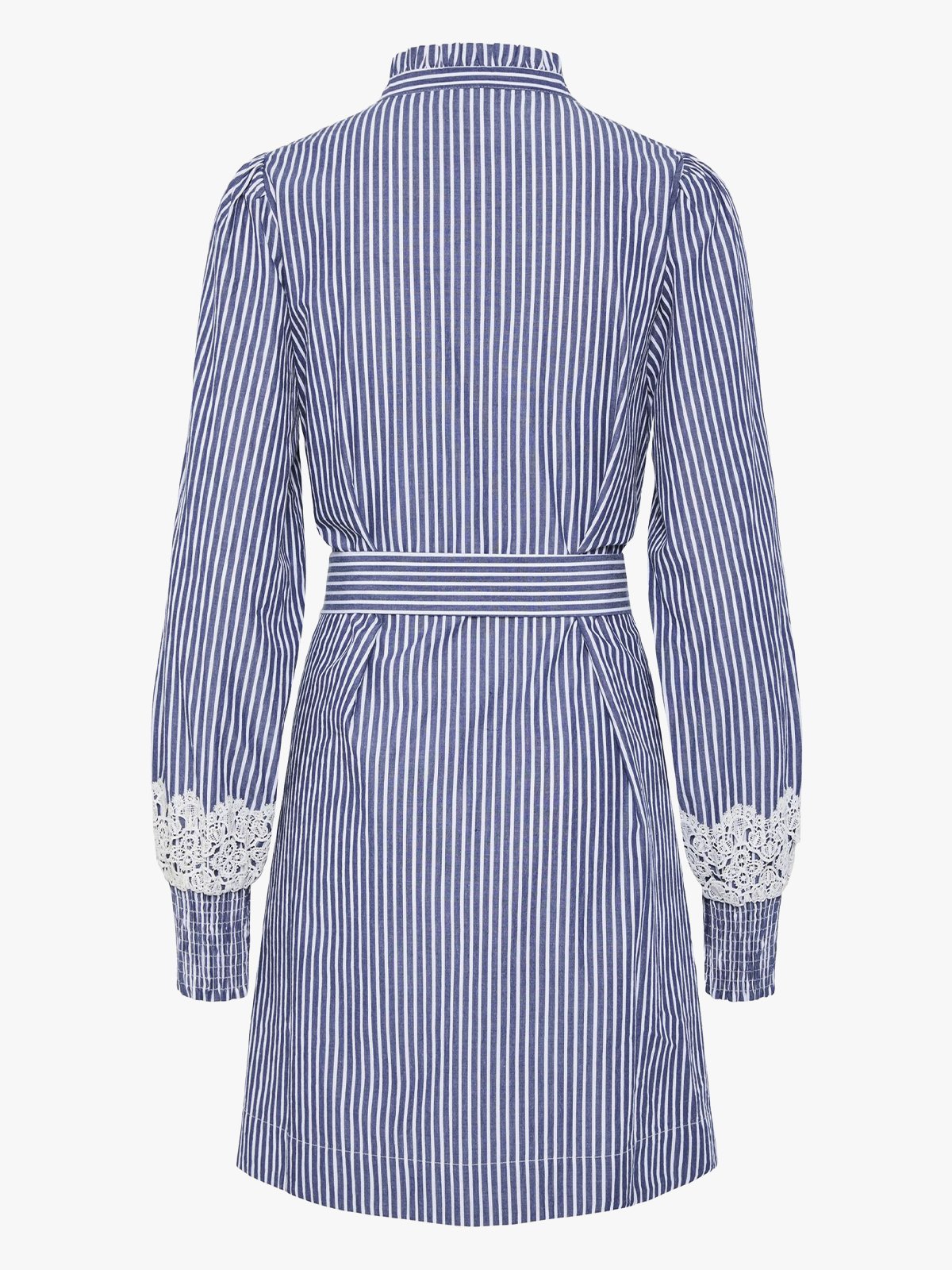 Y.A.S Stria Long Sleeve Shirt Dress Star White / Blue Stripes