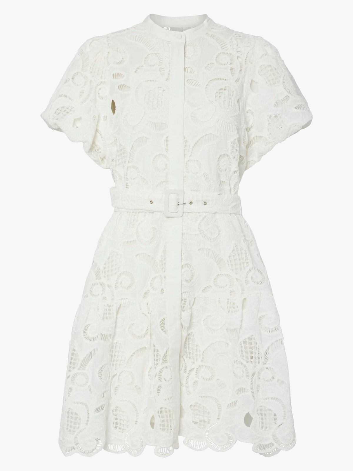 Y.A.S Sana Short Sleeve Dress Star White