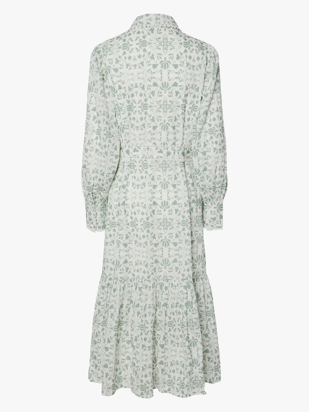 Y.A.S Vips Long Shirt Dress Iceberg Green Vips Print