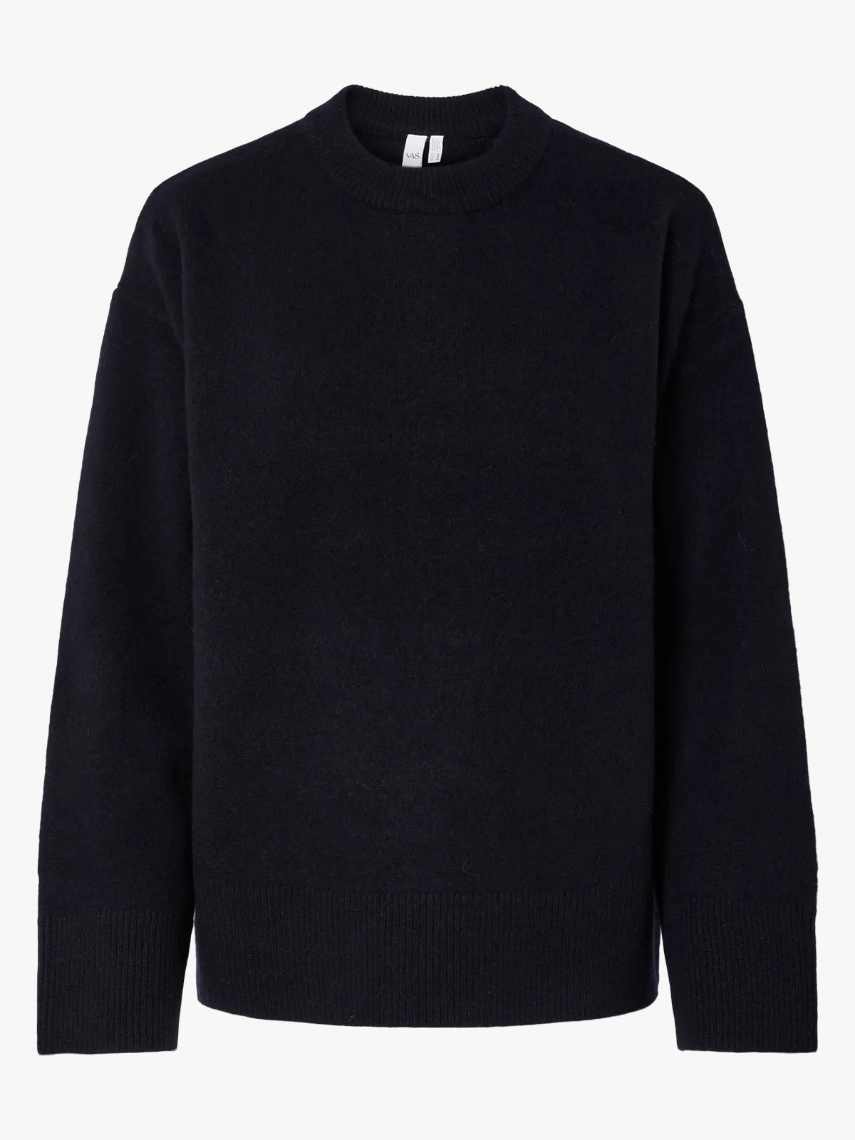 Y.A.S Nola Wool Long Sleeve Knit Pullover Navy Blazer