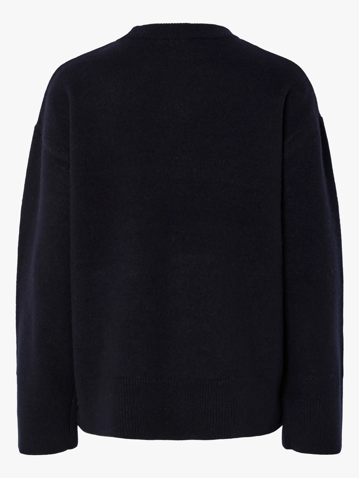 Y.A.S Nola Wool Long Sleeve Knit Pullover Navy Blazer