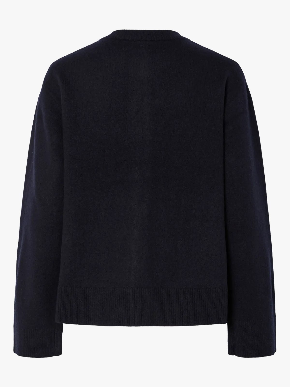 Y.A.S Nola Wool Long Sleeve Knit Cardigan Navy Blazer