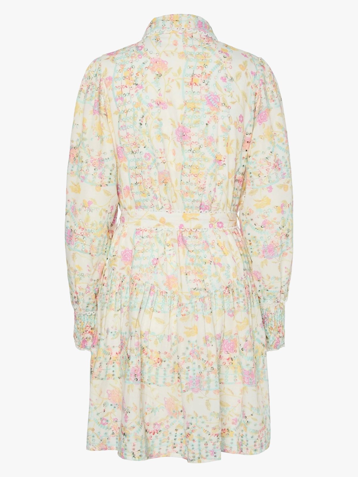 Y.A.S Mellia Long Sleeve Embroidered Dress Whitecap Gray