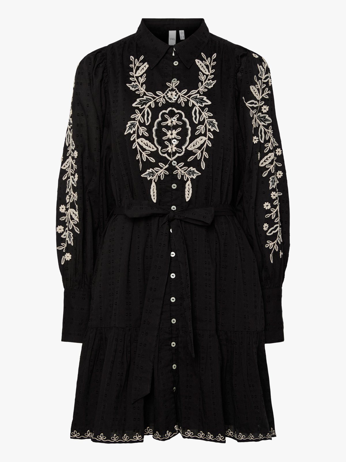 Y.A.S Zimea Long Sleeve Shirt Dress Black