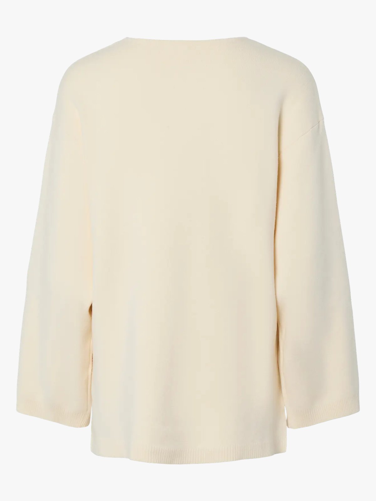 Y.A.S Elma Long Sleeve V-Neck Knit Pullover Birch