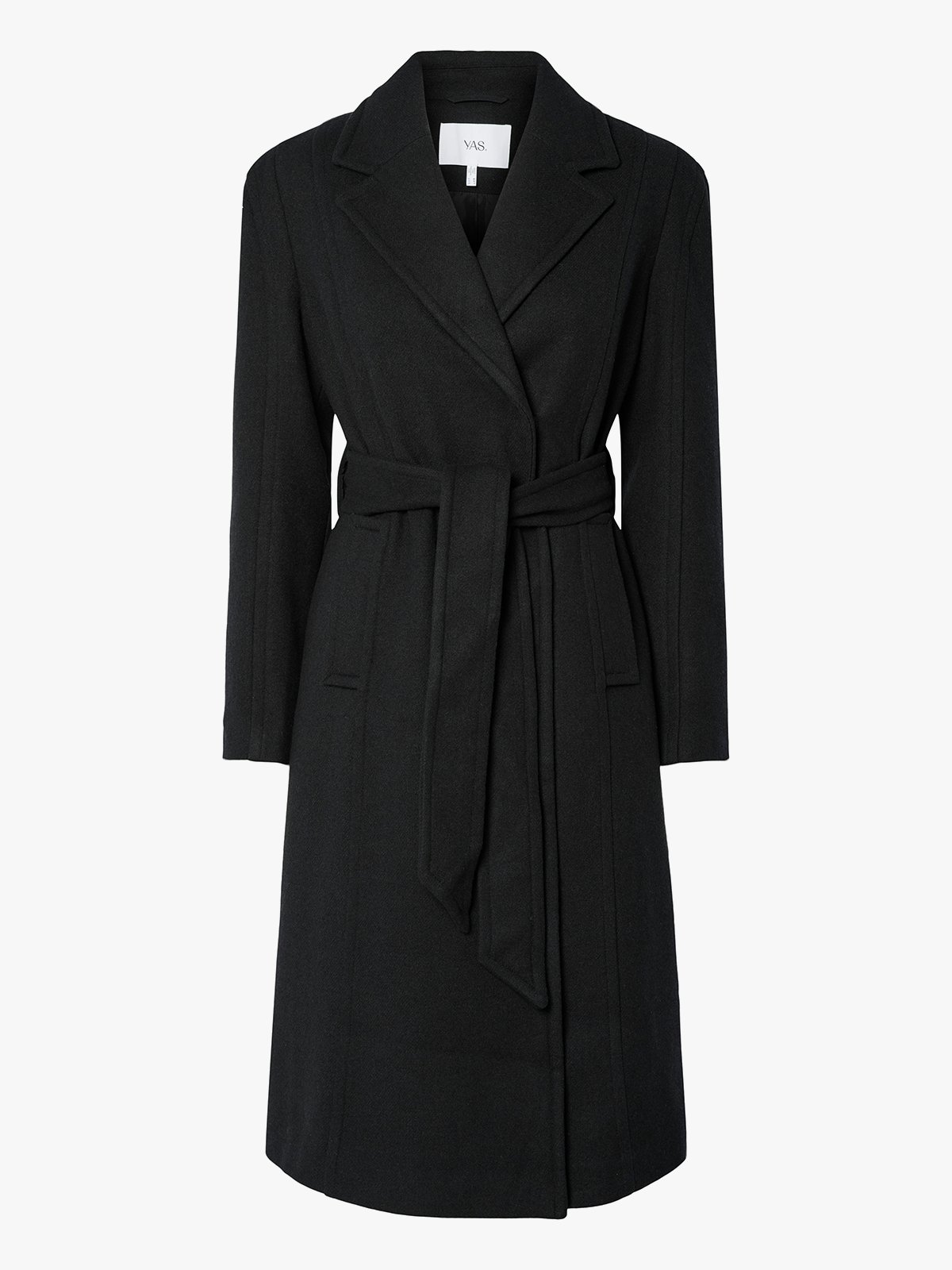 Y.A.S Kali Wool Blend Coat Black