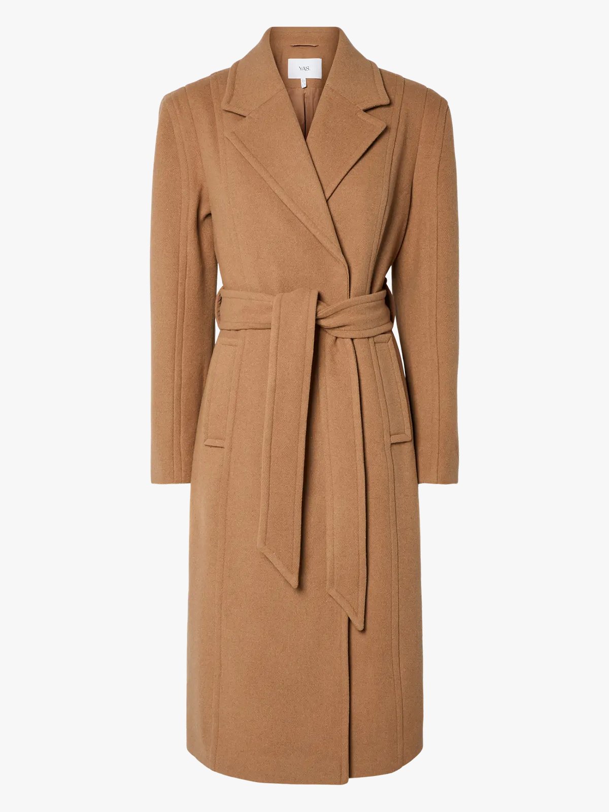 Y.A.S Kali Wool Blend Coat Tobacco Brown