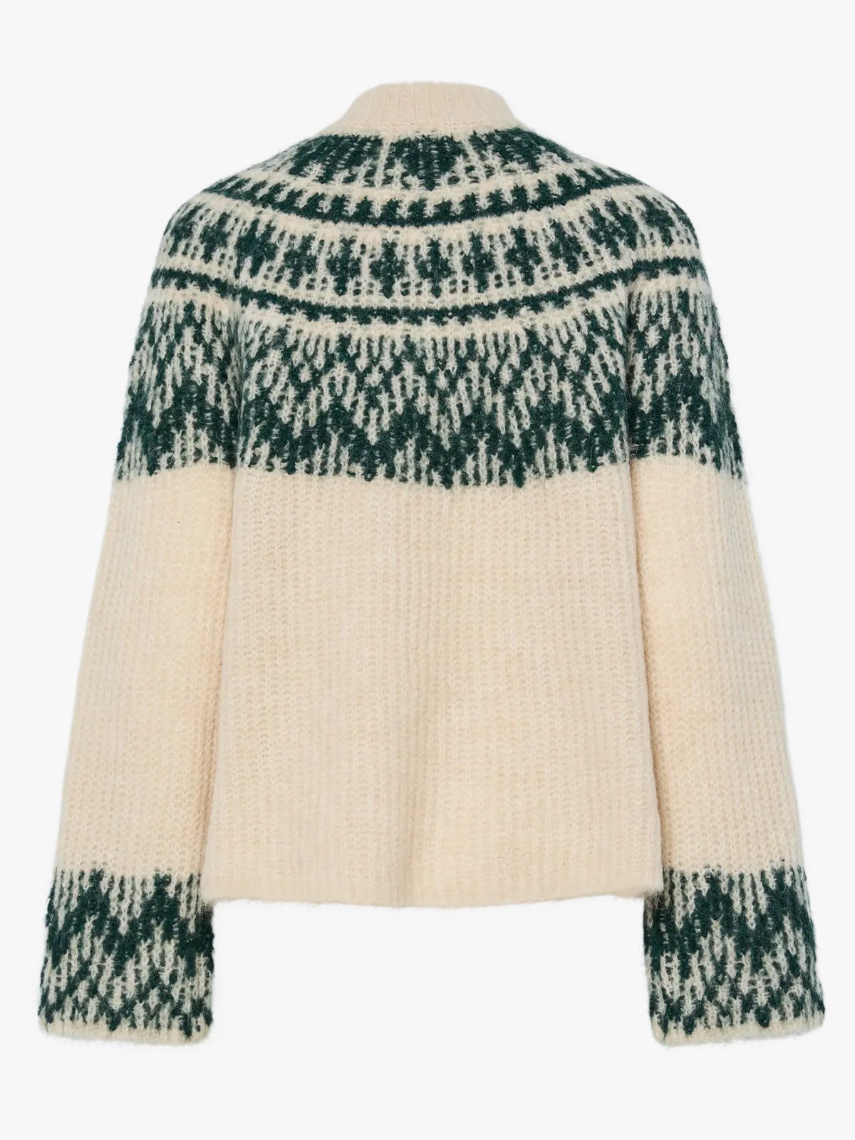 Y.A.S Liri Long Sleeve Wool Blend Knit Pullover Birch Ponderosa Pine