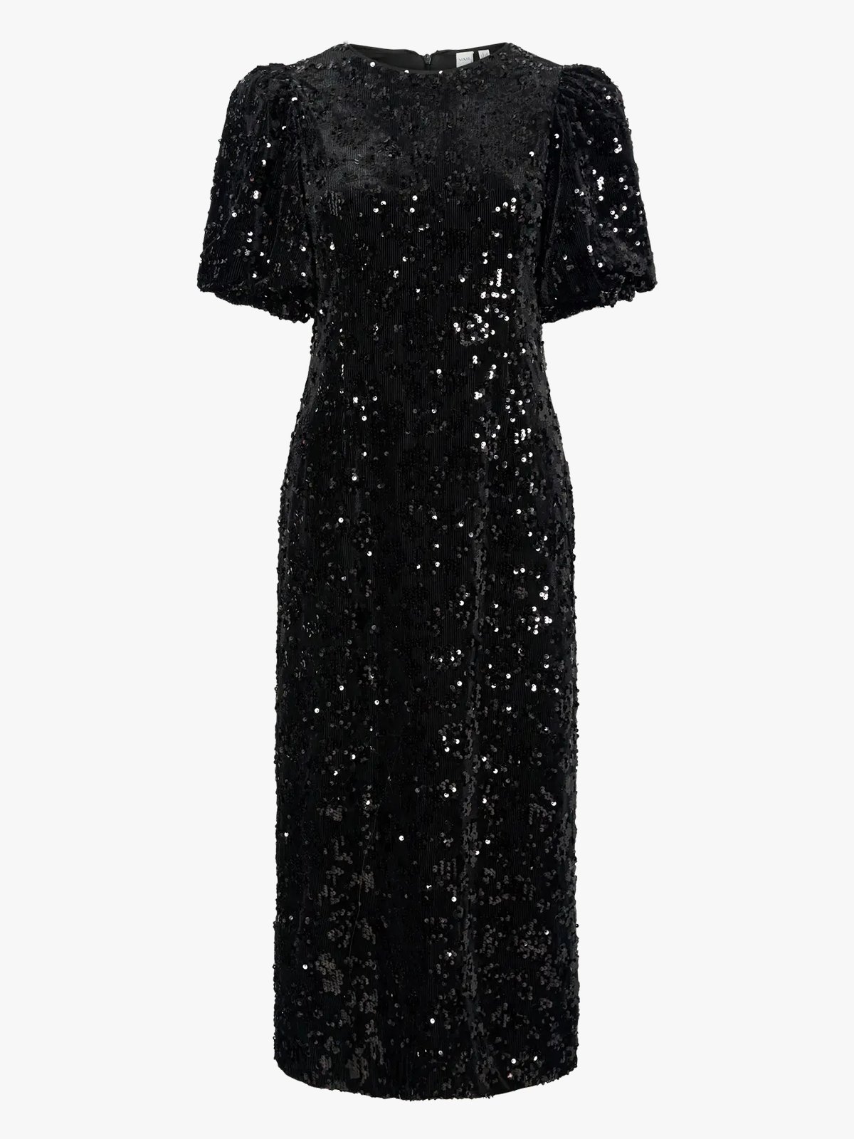 Y.A.S Sofie 2/4 Sequin Midi Dress Black with Sequins