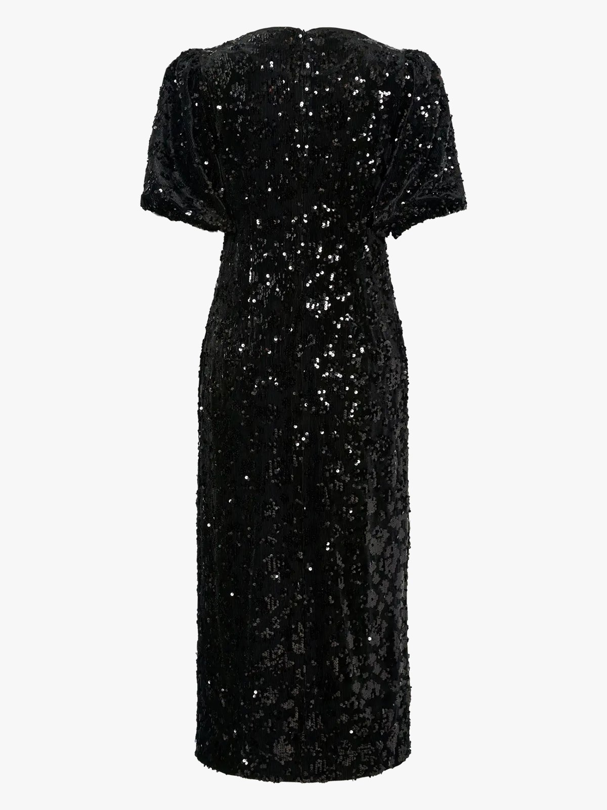 Y.A.S Sofie 2/4 Sequin Midi Dress Black with Sequins