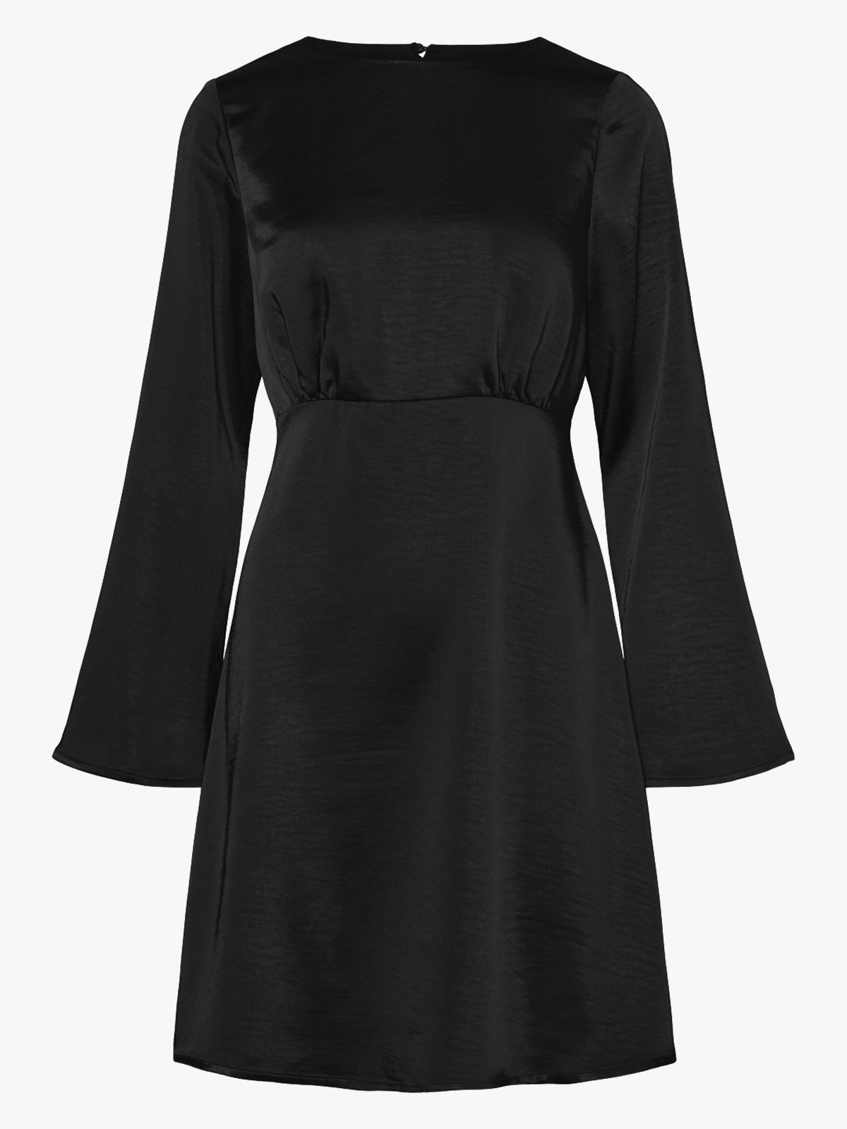 Y.A.S Vima Long Sleeve Open Back Dress Black