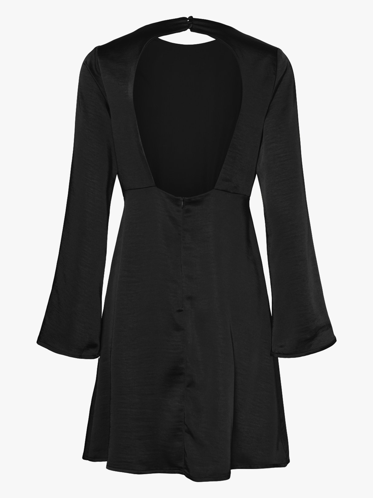 Y.A.S Vima Long Sleeve Open Back Dress Black