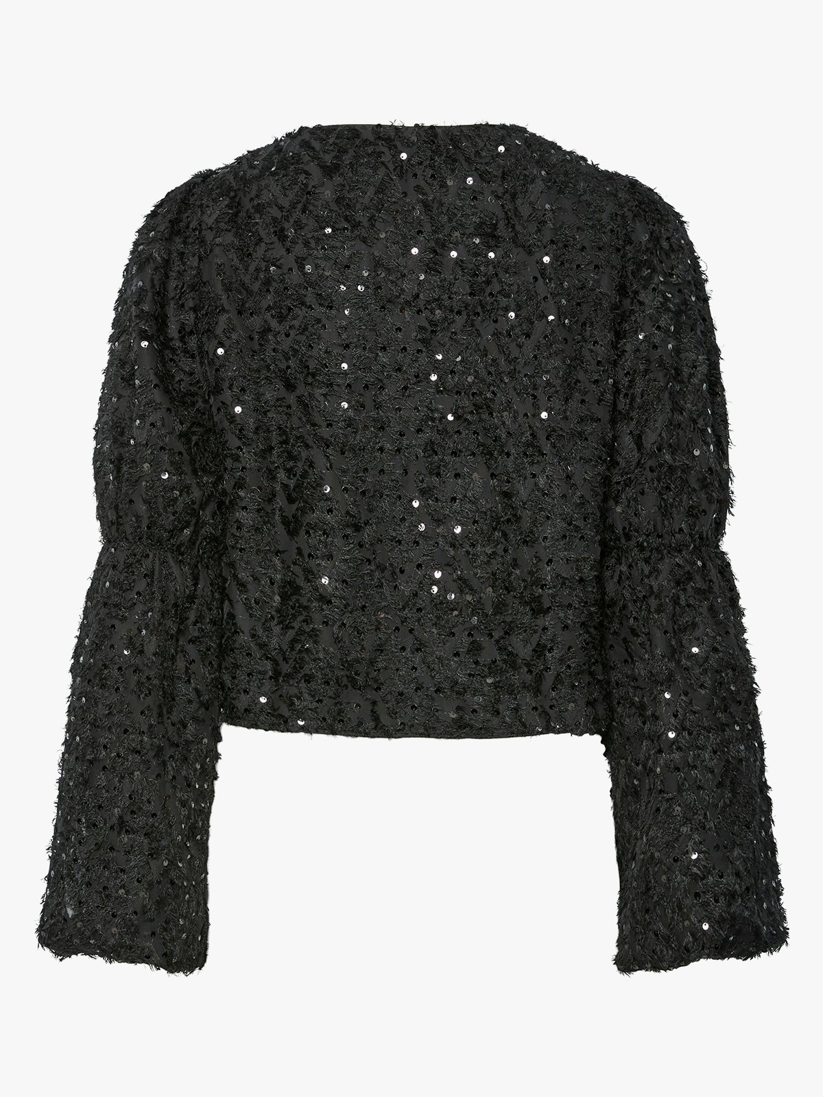 Y.A.S Serala Long Sleeve Short Top Black