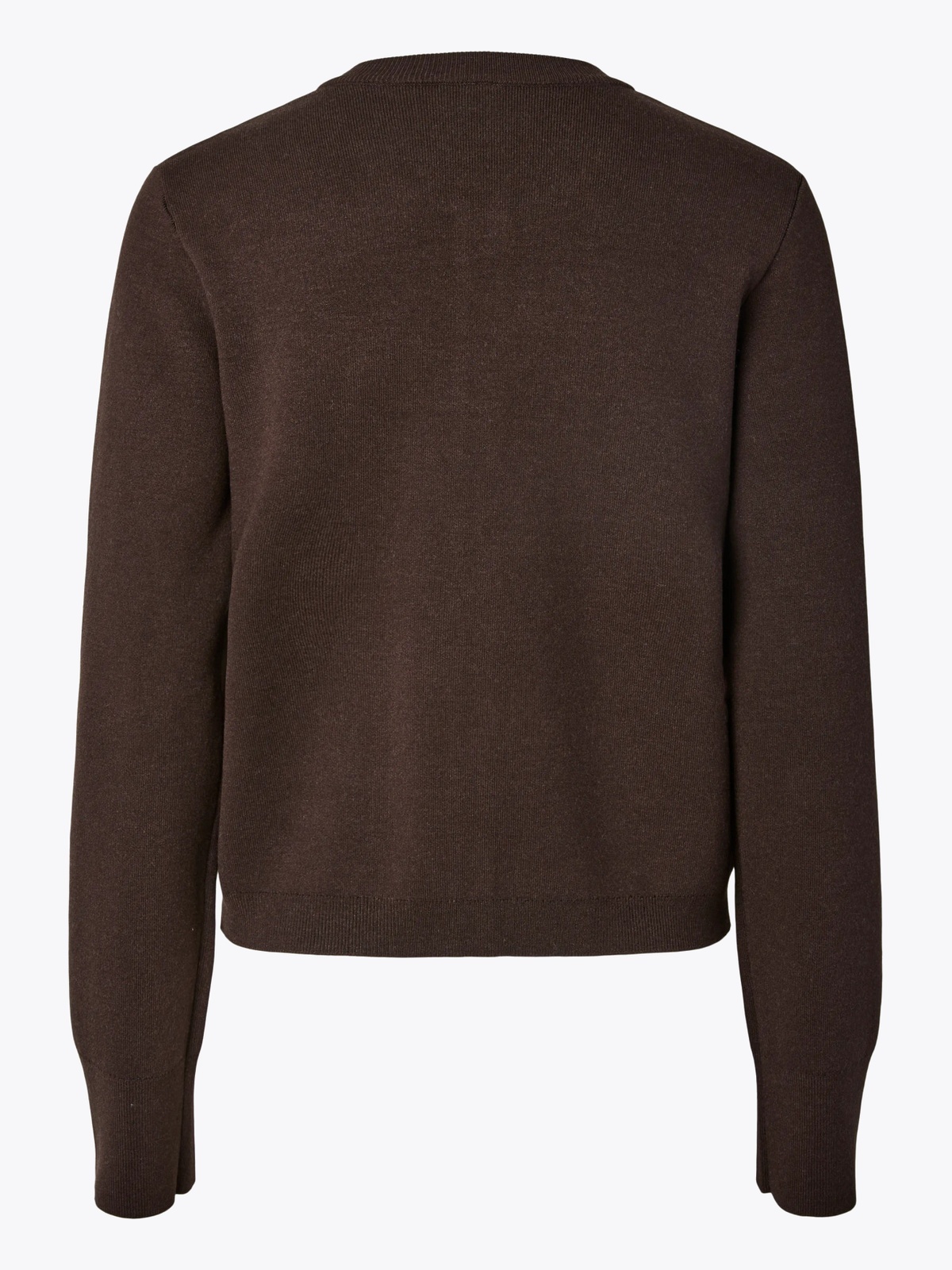 Y.A.S Elena Long Sleeve Knit Cardigan Coffee Bean Melange