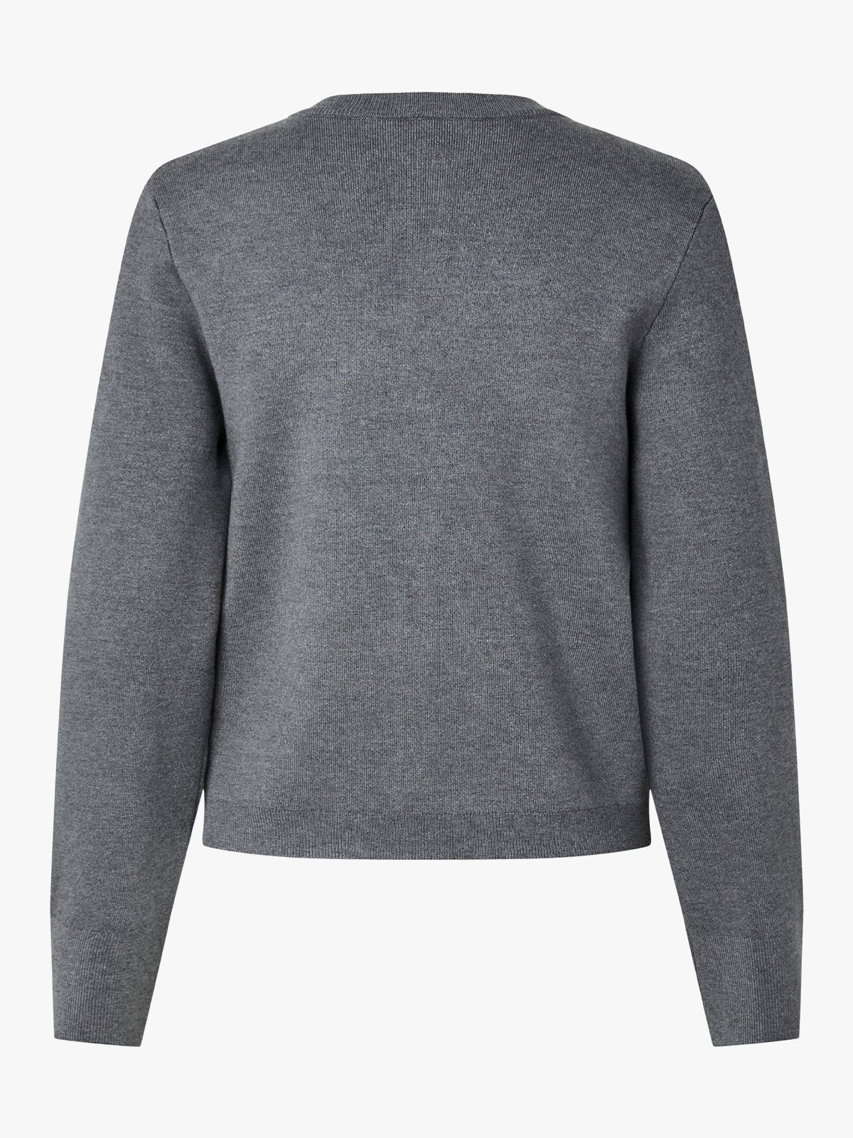 Y.A.S Elena Long Sleeve Knit Cardigan Medium Grey Melange