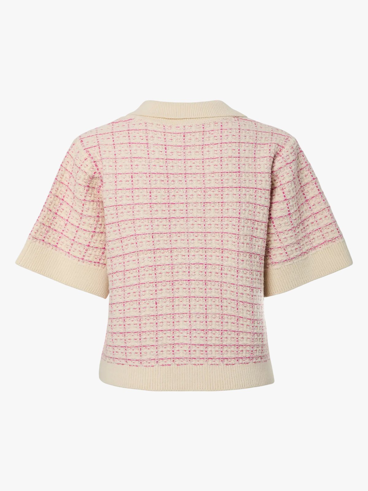 Y.A.S Livia Short Sleeve Knit Birch Rose Violet / Ballerina