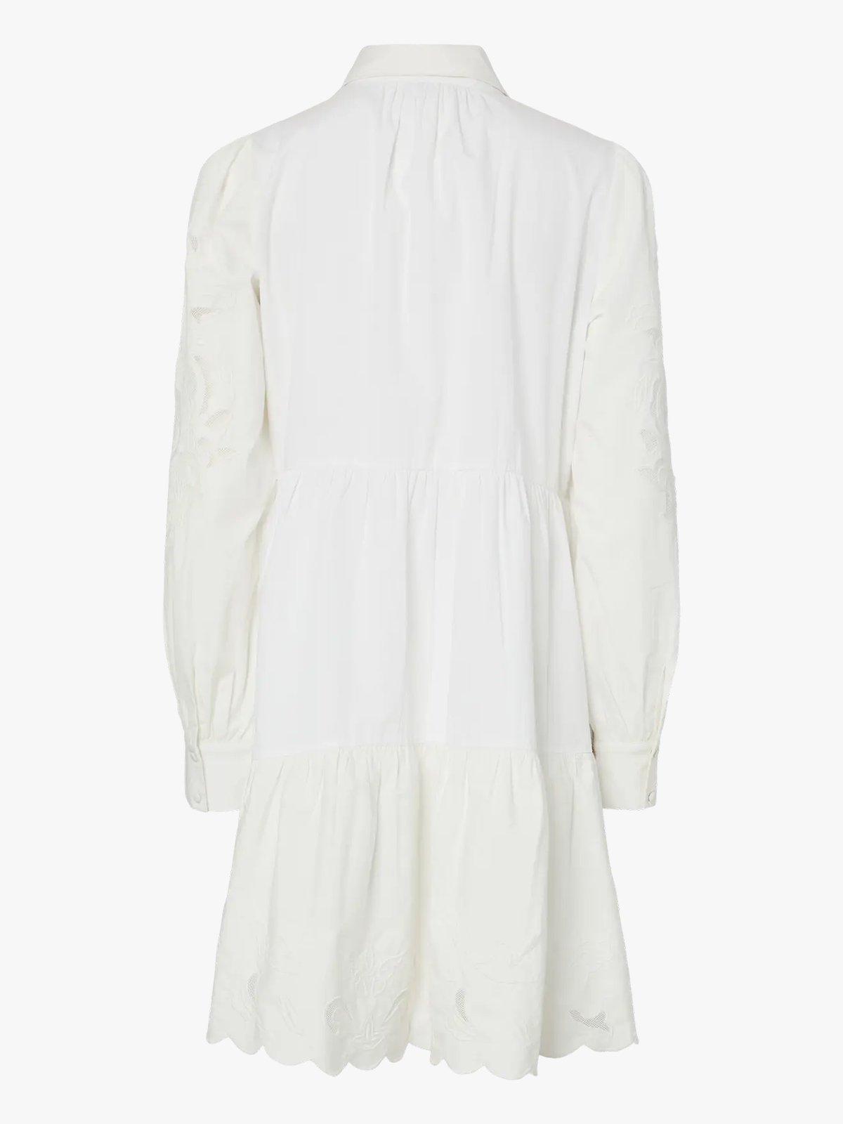 Y.A.S Zimia Long Sleeve Shirt Dress Star White