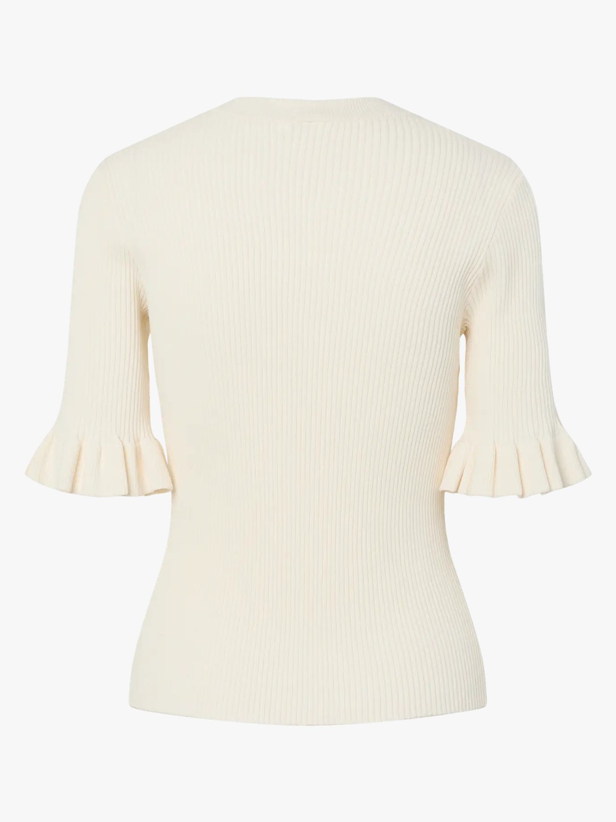 Y.A.S Mikla Short Sleeve Knit Top Pristine