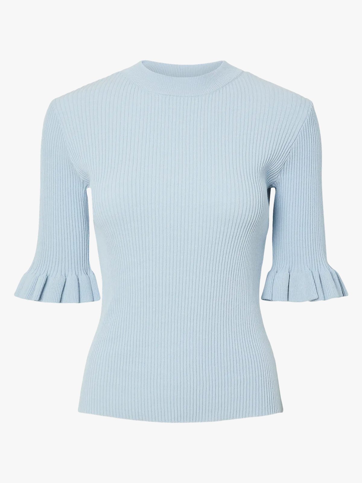 Y.A.S Mikla Short Sleeve Knit Top Skyway