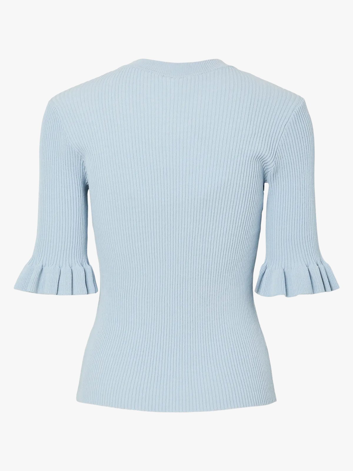 Y.A.S Mikla Short Sleeve Knit Top Skyway