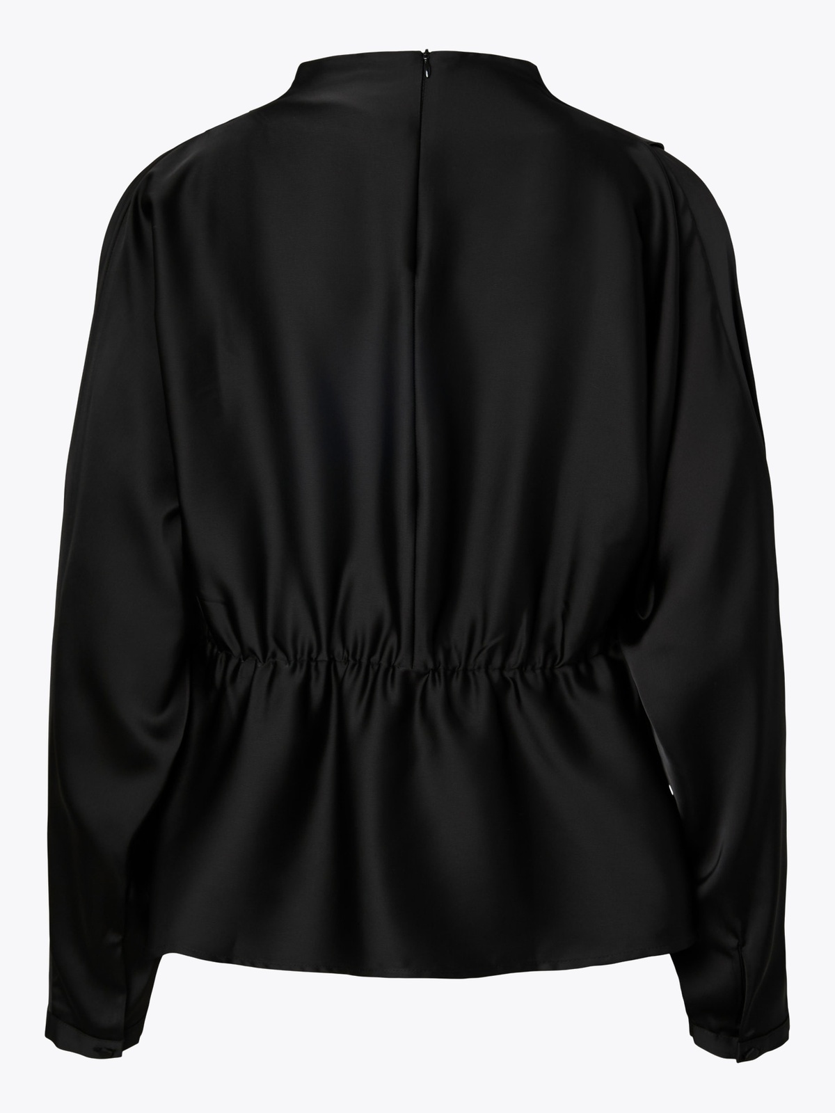 Y.A.S Pella Long Sleeve Funnel Neck Top Black