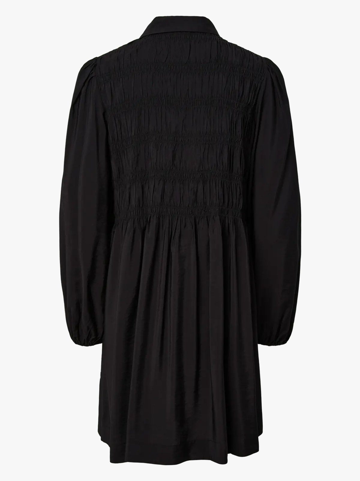 Y.A.S Pala Long Sleeve Smock Shirt Dress Black