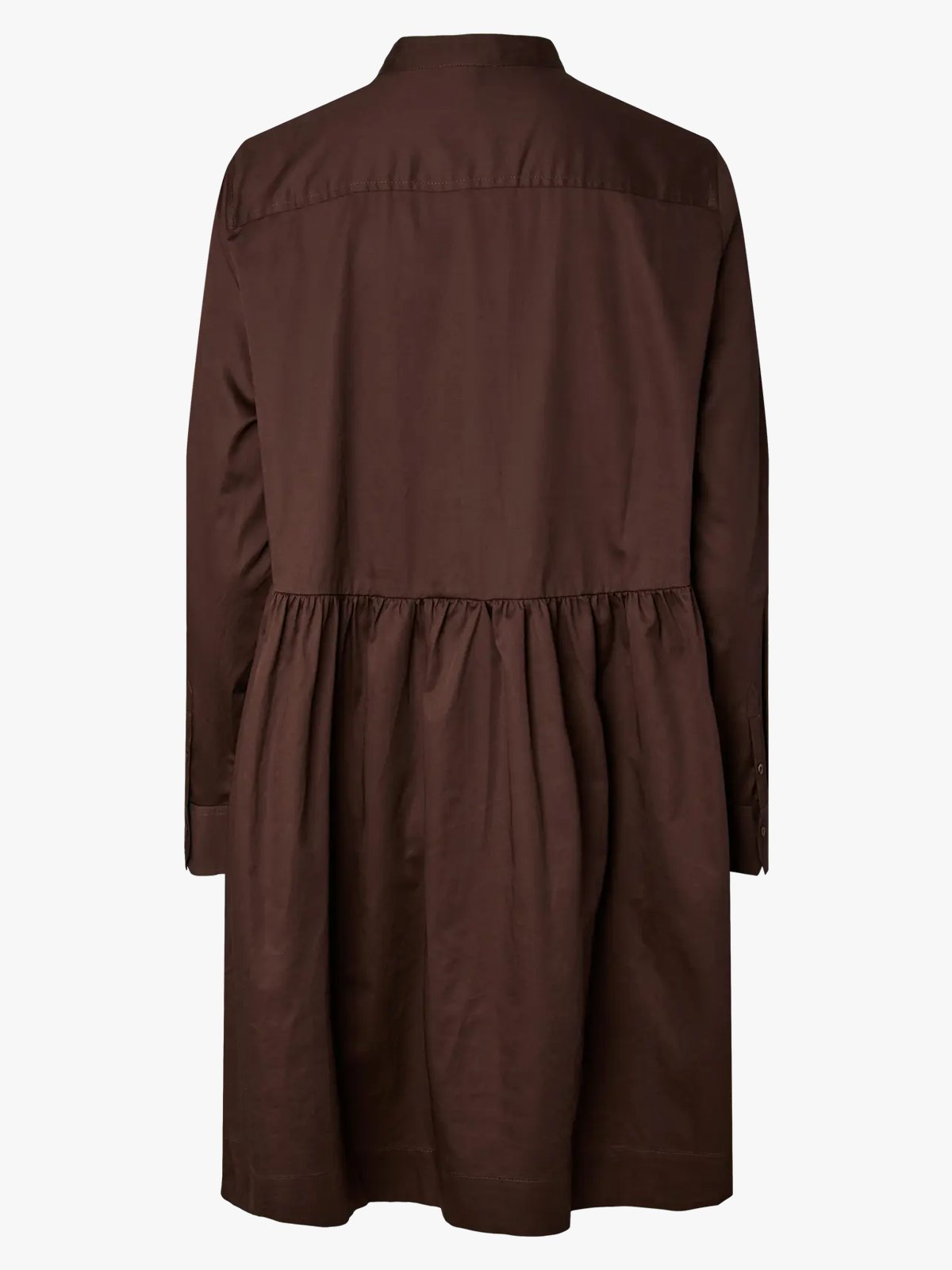 Y.A.S Salsy Long Sleeve Shirt Dress S. Coffee Bean