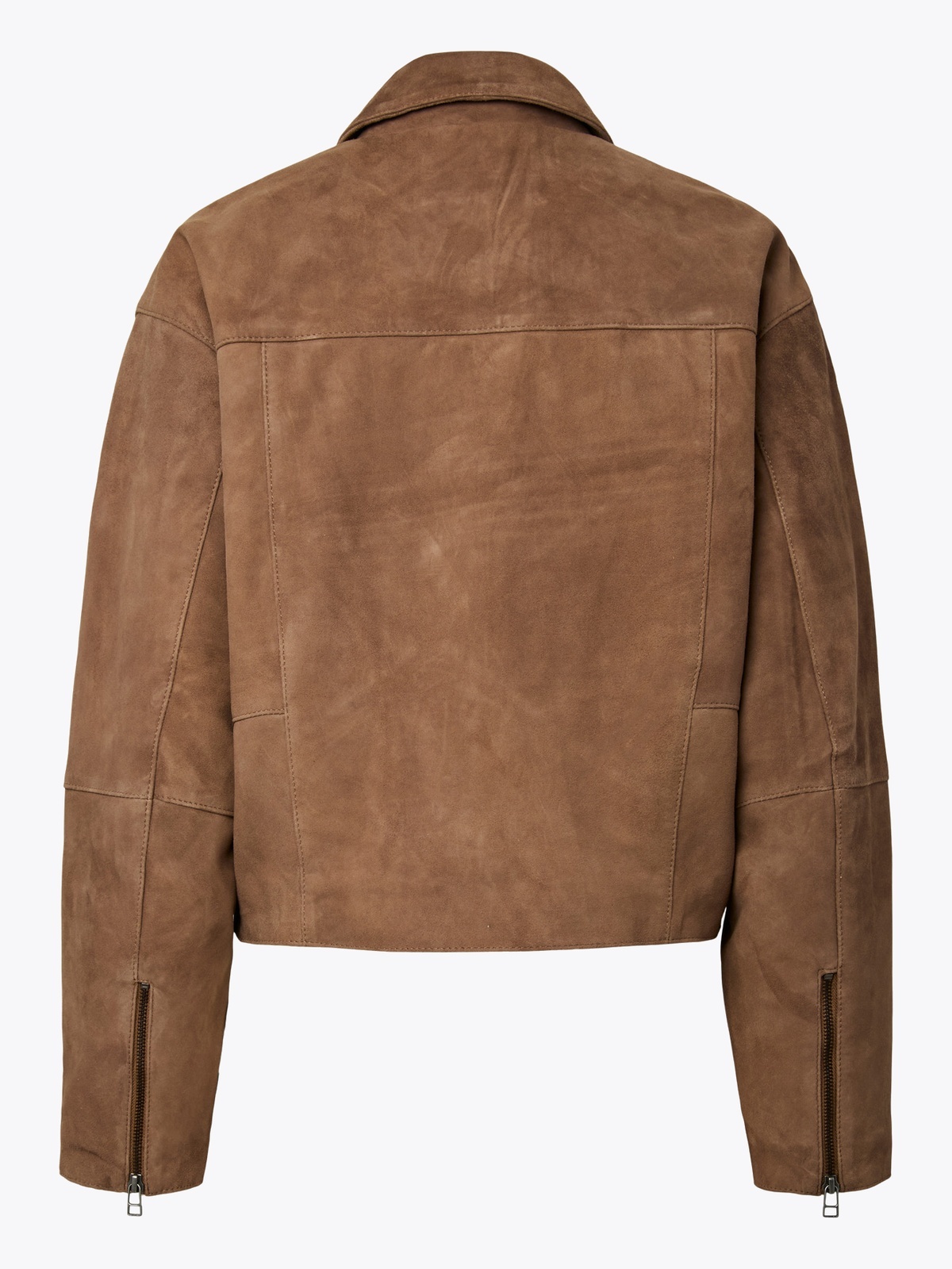 Y.A.S Salera Long Sleeve Suede Jacket Sepia